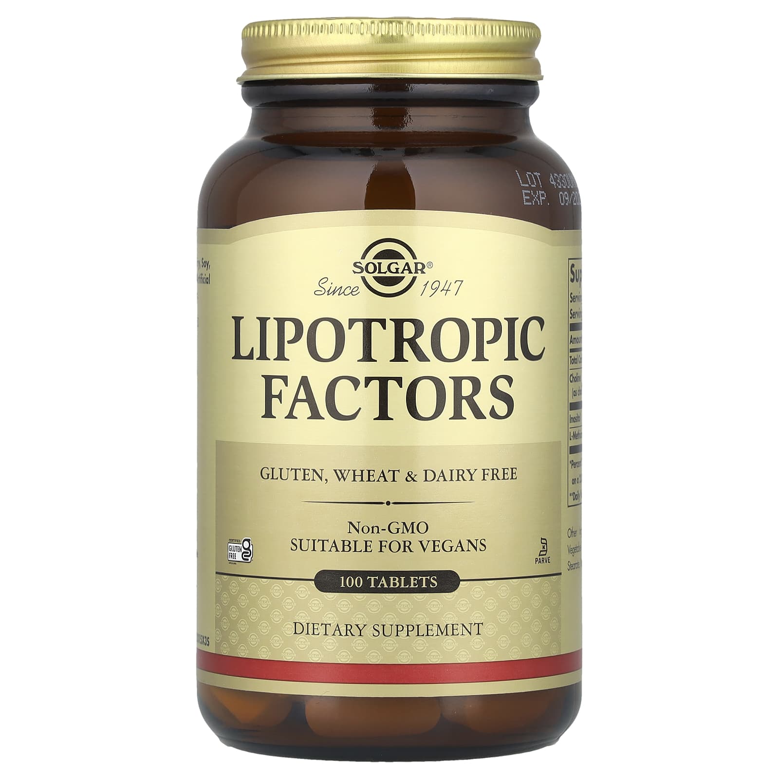 Ліпотропний фактор, Solgar Lipotropic Factors, 100 таблеток