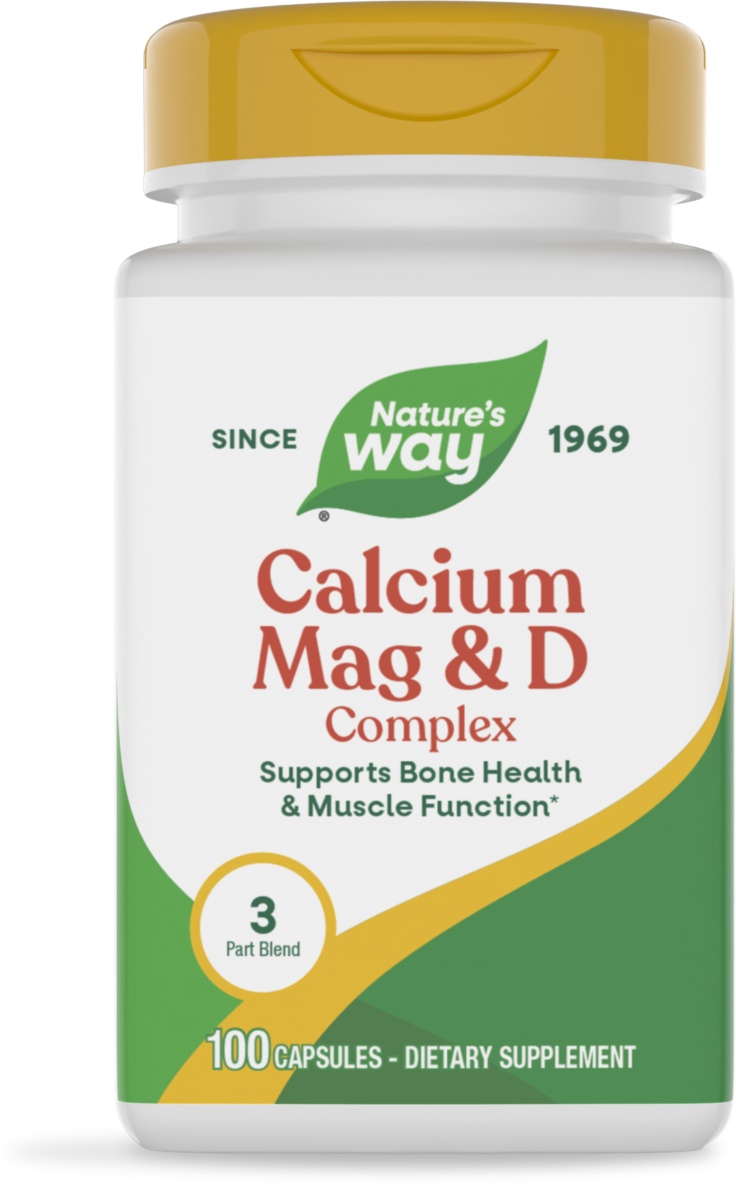 Комплекс кальцію та магнію з вітаміном D, Nature's Way Calcium Mag & D Complex, 100 капсул