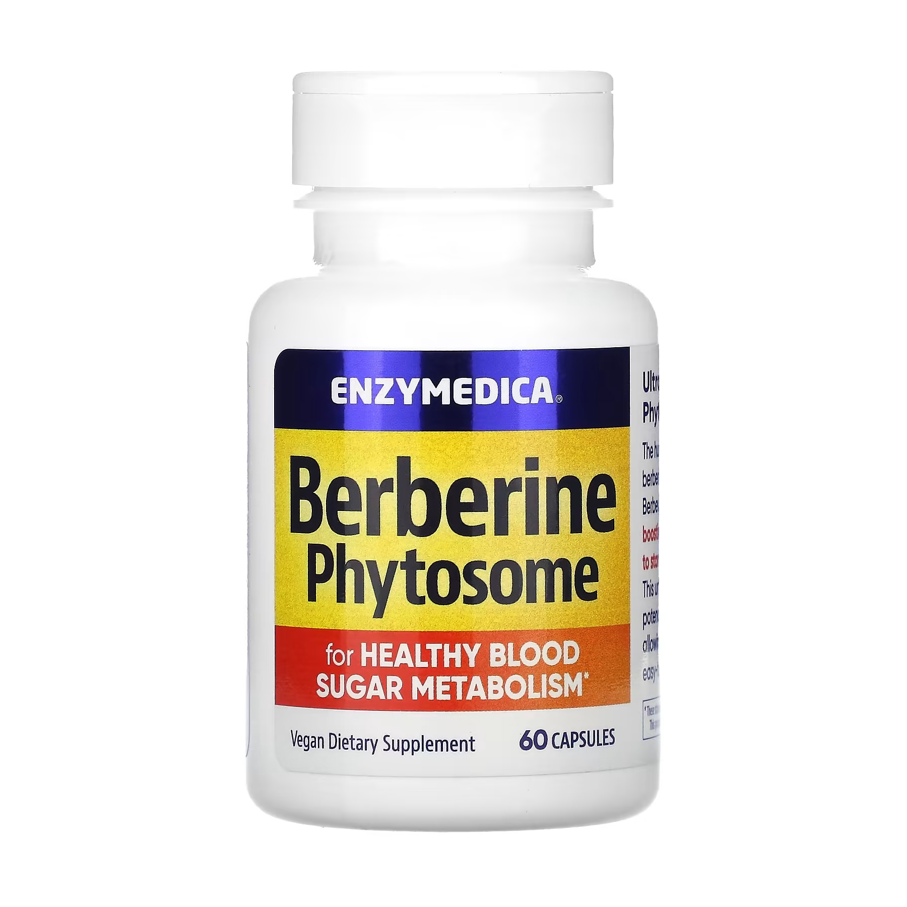 Берберин фітосоми, Enzymedica Berberine Phytosome, 60 капсул