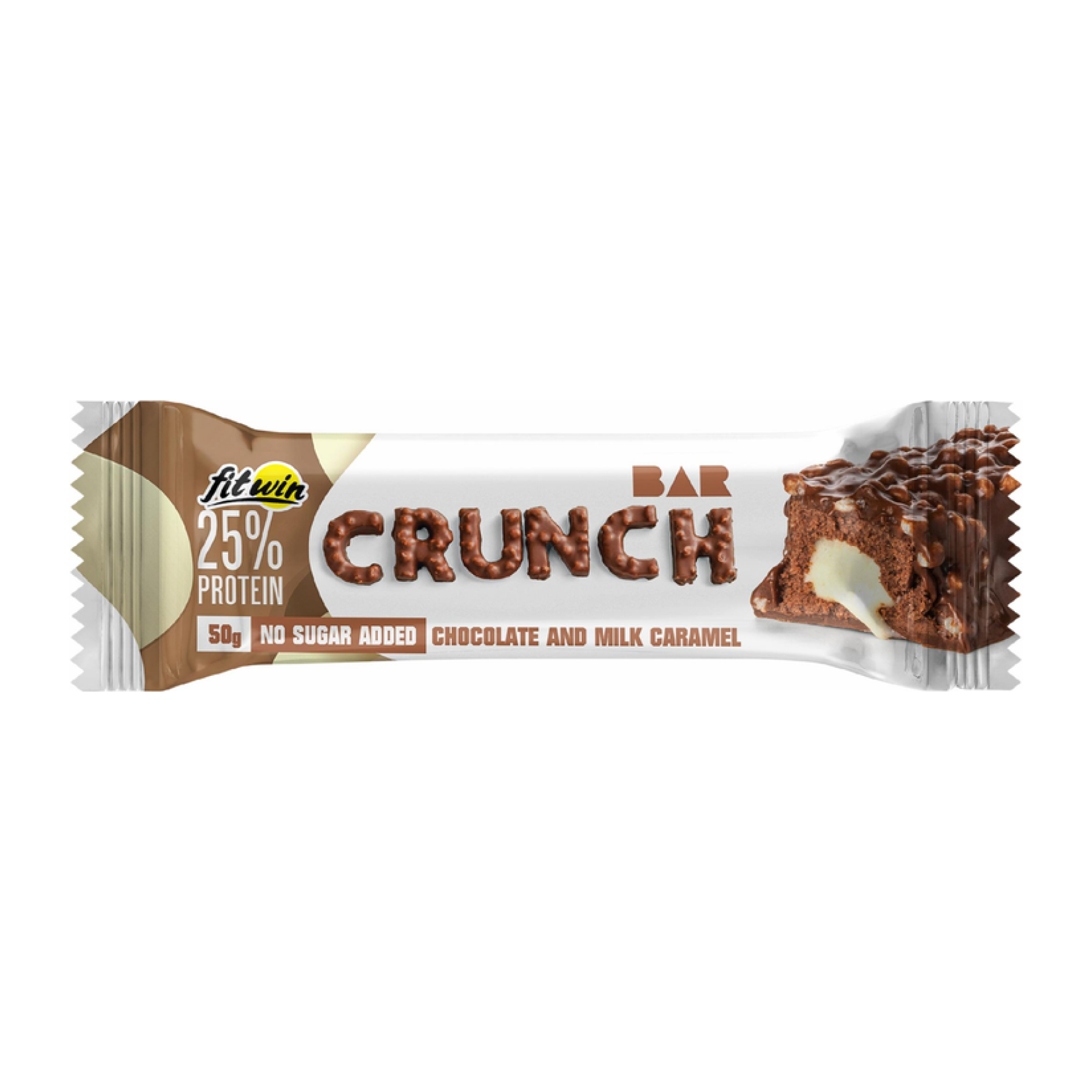 Протеїновий батончик, FitWin Crunch Bar  12 шт. по 50 г.  (Шоколад та молочна карамель)