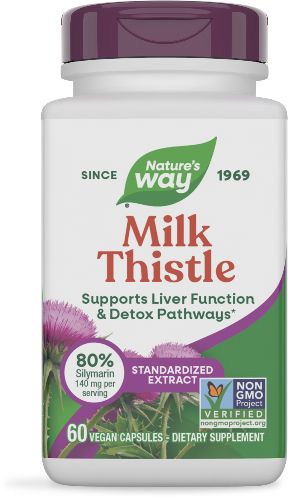 Розторопша, Nature's Way Milk Thistle, 60 вегетаріанських капсул
