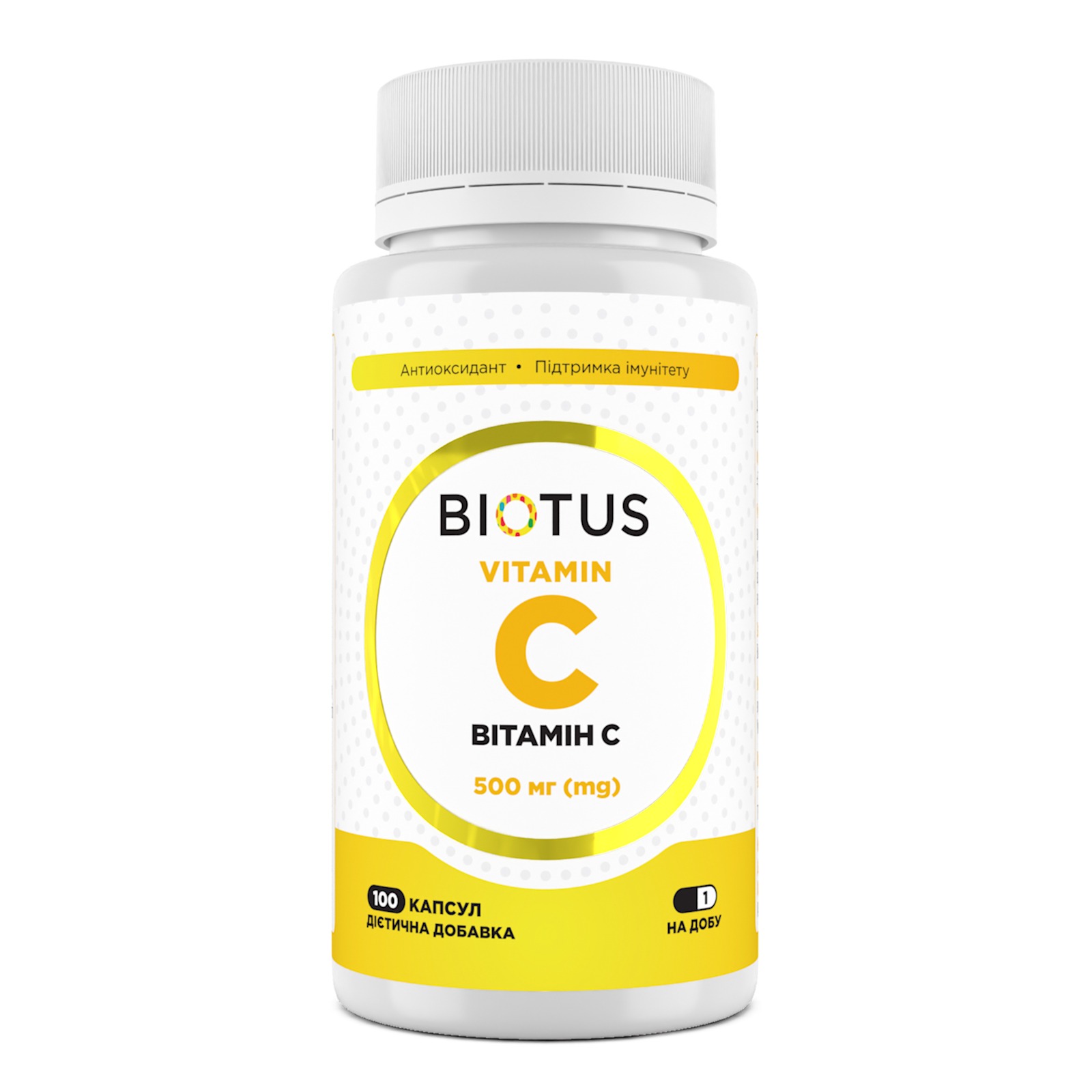 Вітамін С, Biotus Vitamin C, 500 мг, 100 капсул