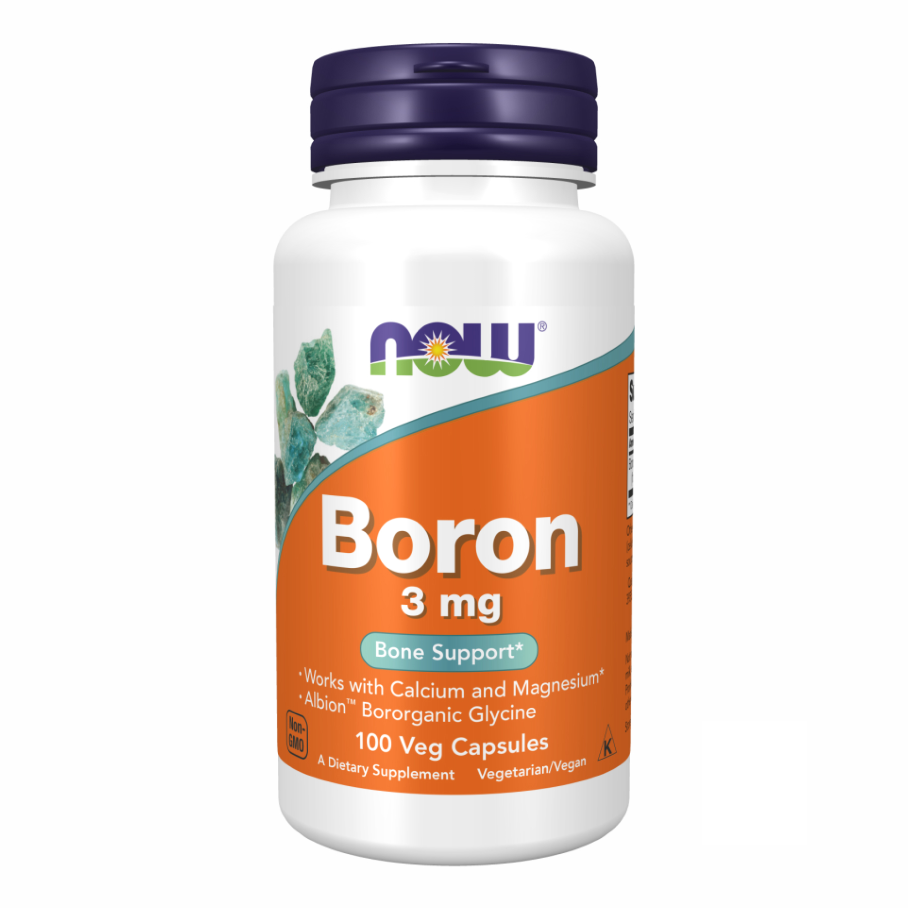 Бор, Now Foods Boron 3 mg, 100 вегетаріанських капсул
