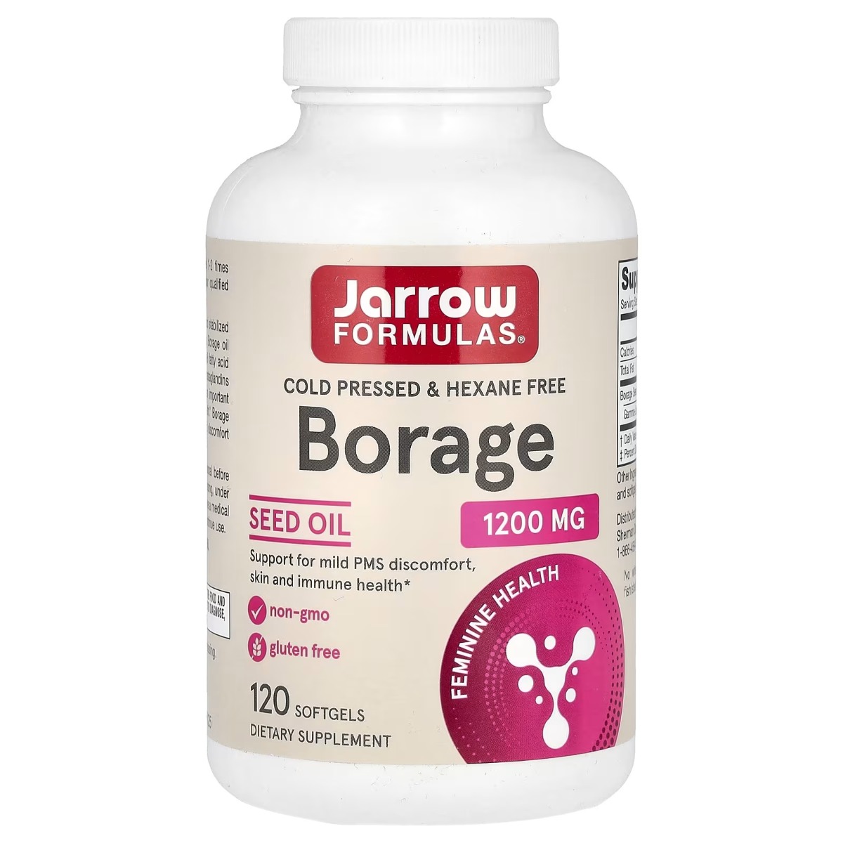 Олія бурачнику, Jarrow Formulas Borage, GLA-240, 1200 мг, 120 капсул