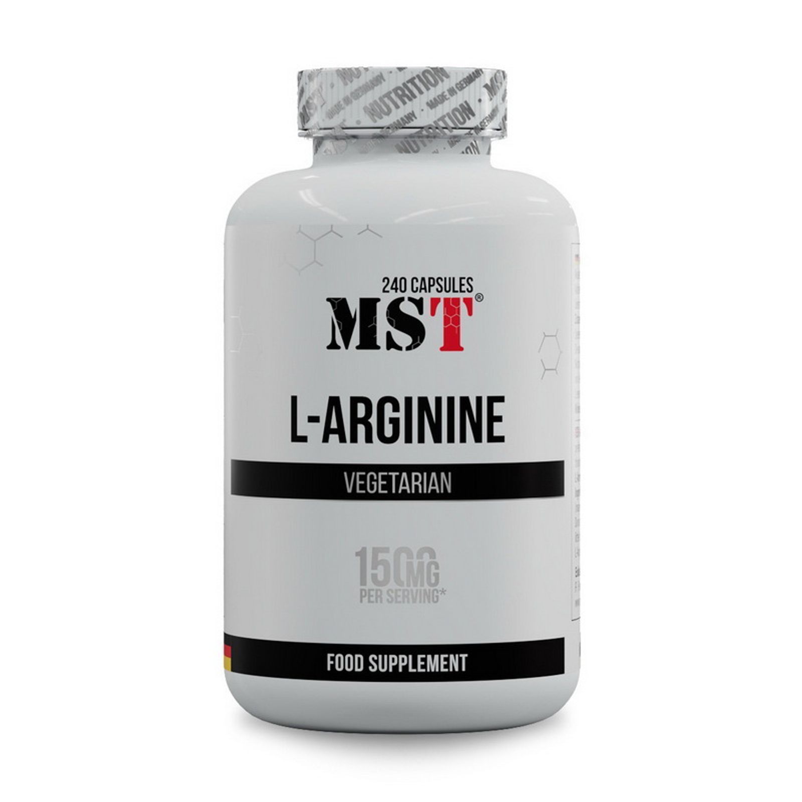 L-аргінін, MST L-Arginine Vegetarian 1500, 240 капсул