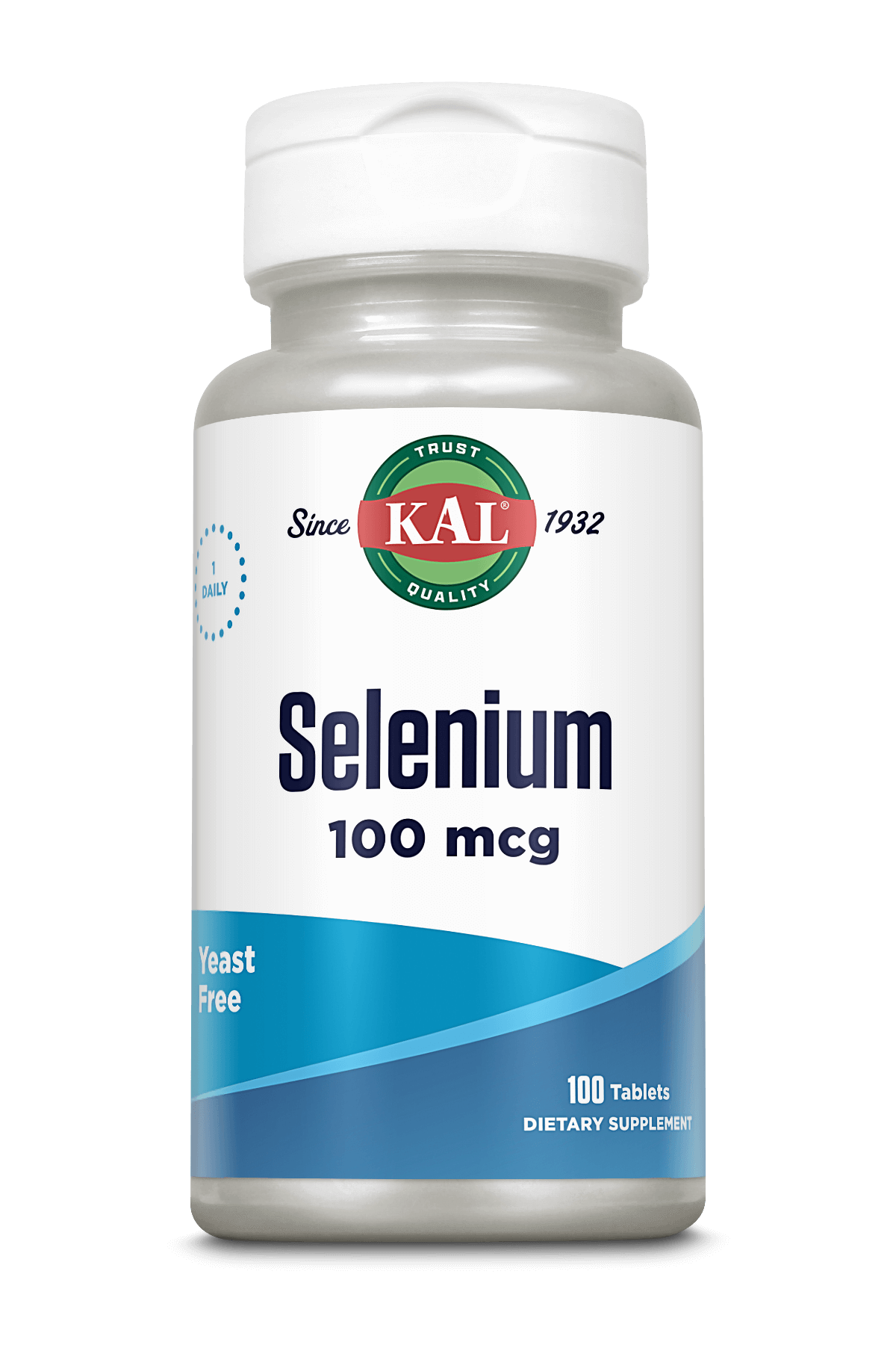 Селен без дріжджів, Kal Selenium Yeast Free, 100 мкг, 100 таблеток