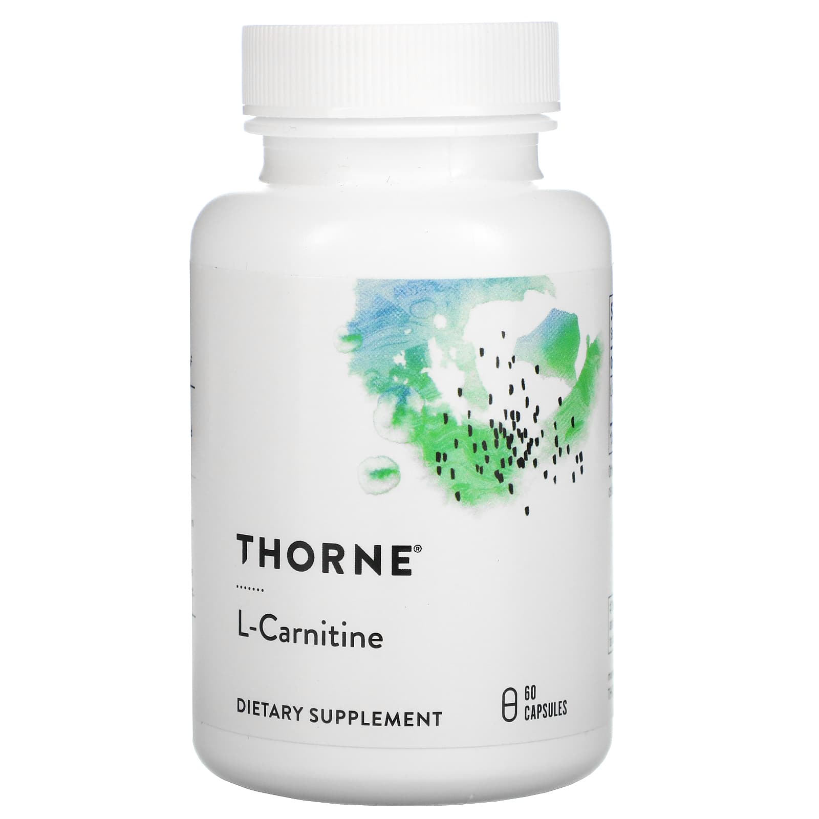 L-карнітин, Thorne Research L-Carnitine, 60 капсул