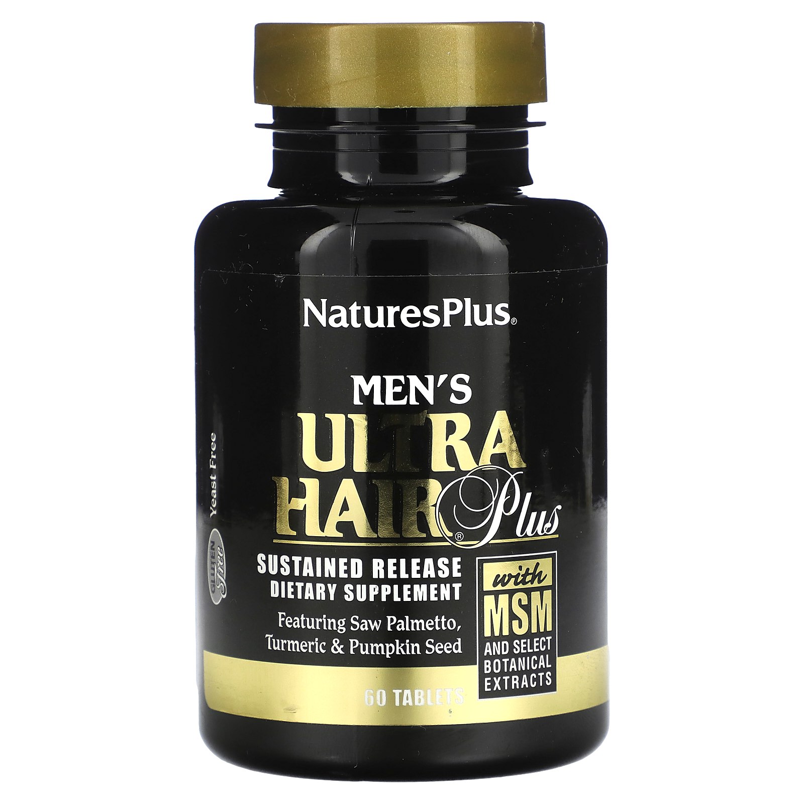 Вітаміни для волосся для чоловіків, Natures Plus Men's Ultra Hair Plus, 60 таблеток з уповільненим вивільненням