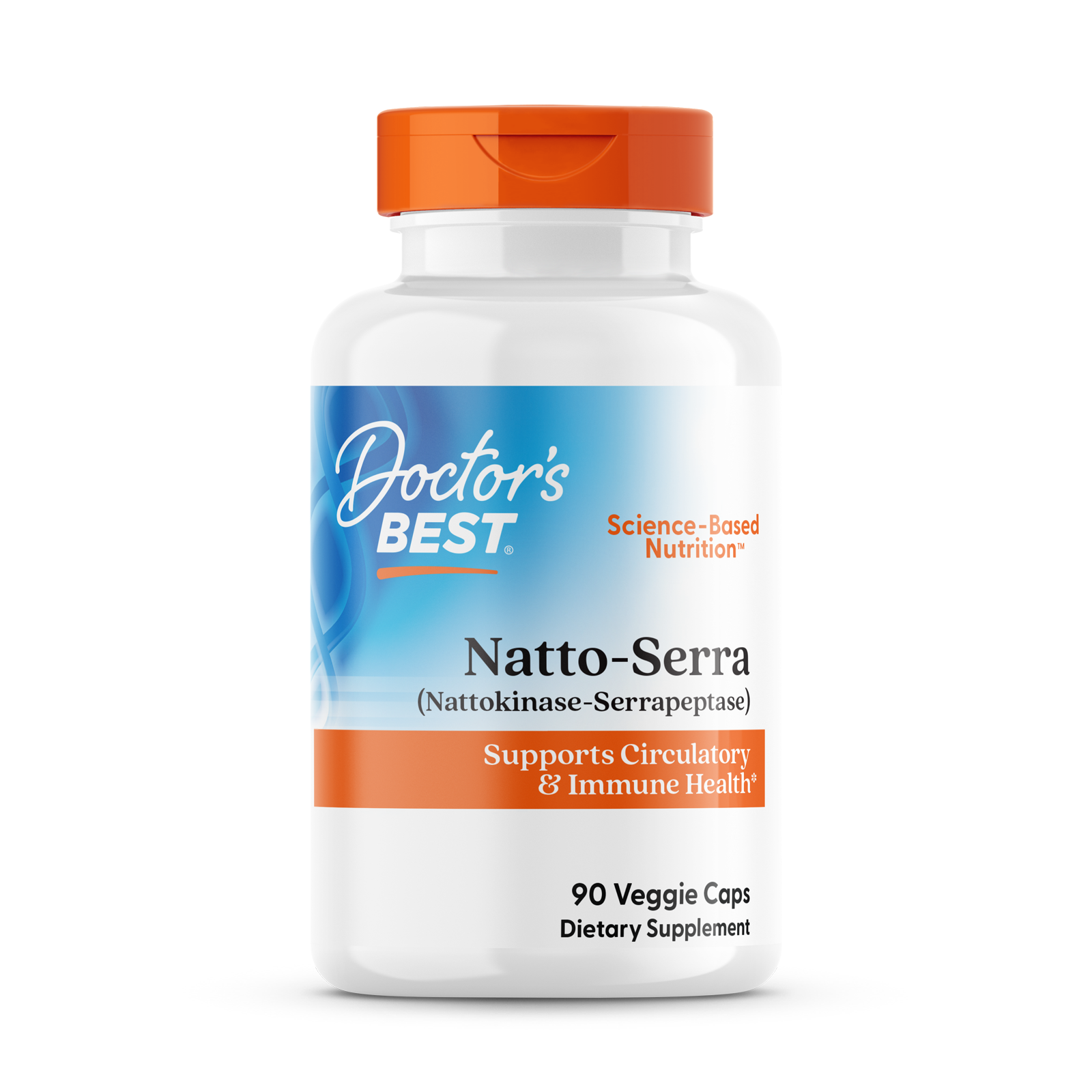 Наттокіназа і серрапептаза, Best Natto-Serra, Doctor's Best, 90 капсул