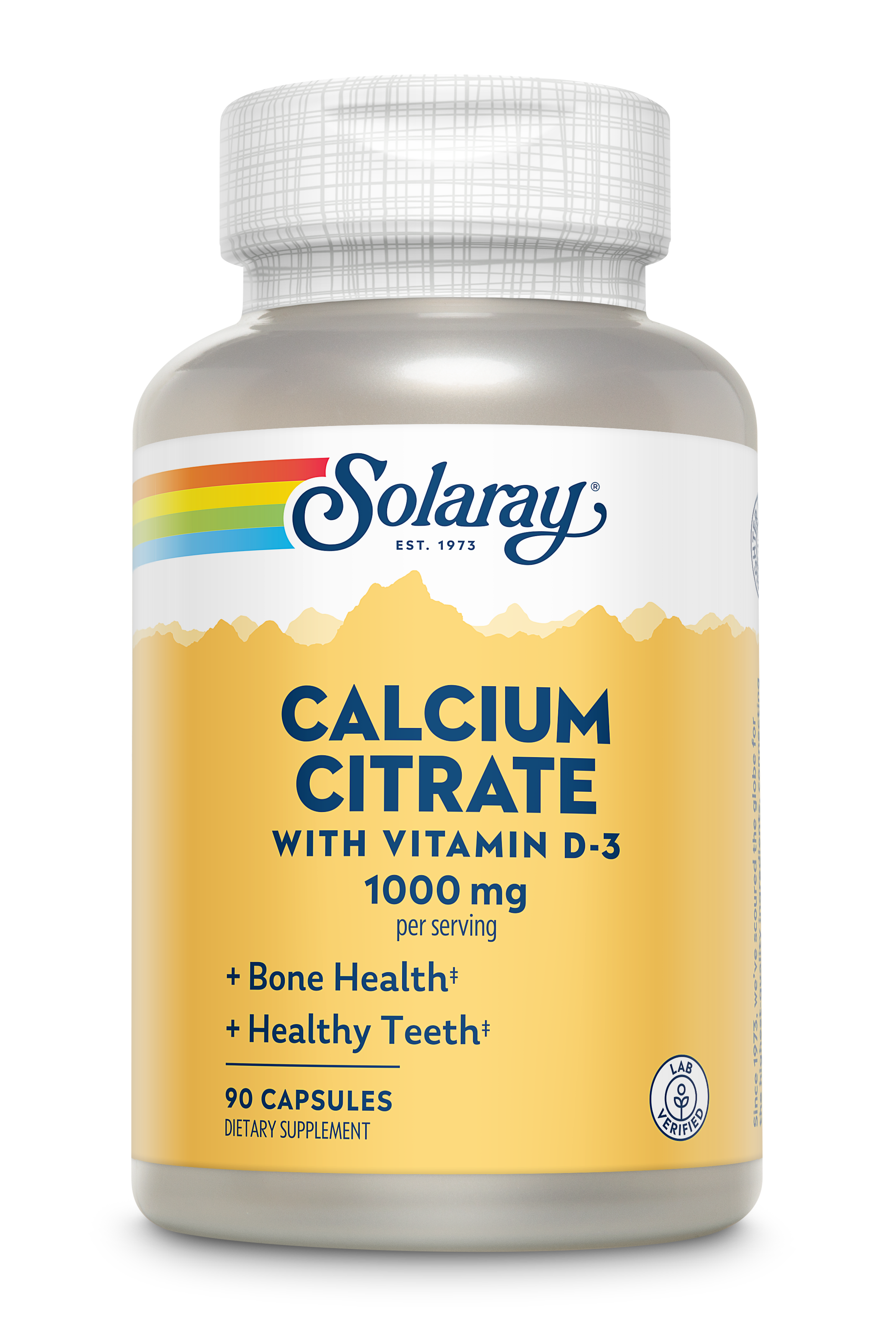 Цитрат кальцію з вітаміном D-3, Solaray Calcium Citrate with Vitamin D-3, 1000 мг, 90 капсул