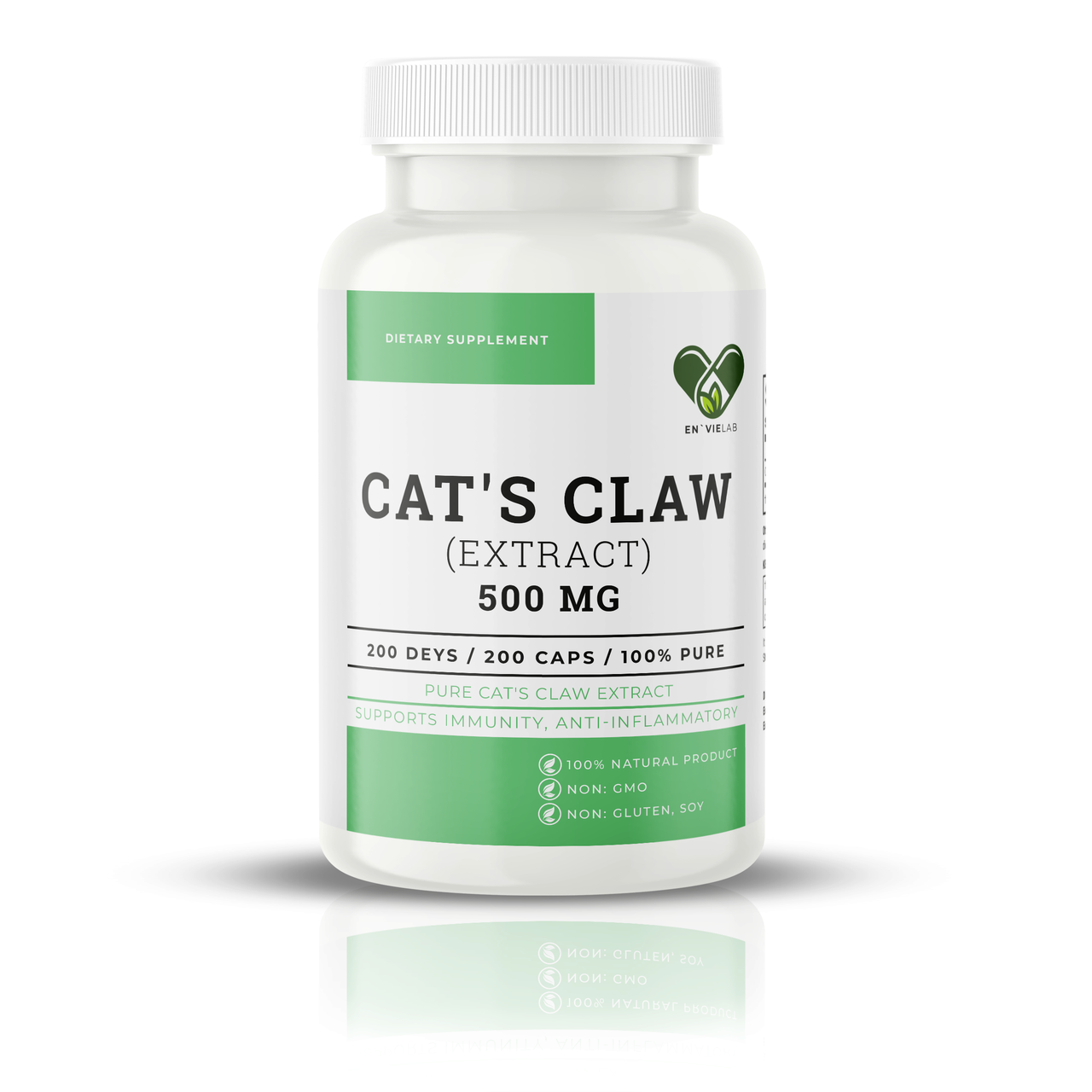 Котячий кіготь, EN`VIE LAB Cat's claw, 500 мг, 200 капсул