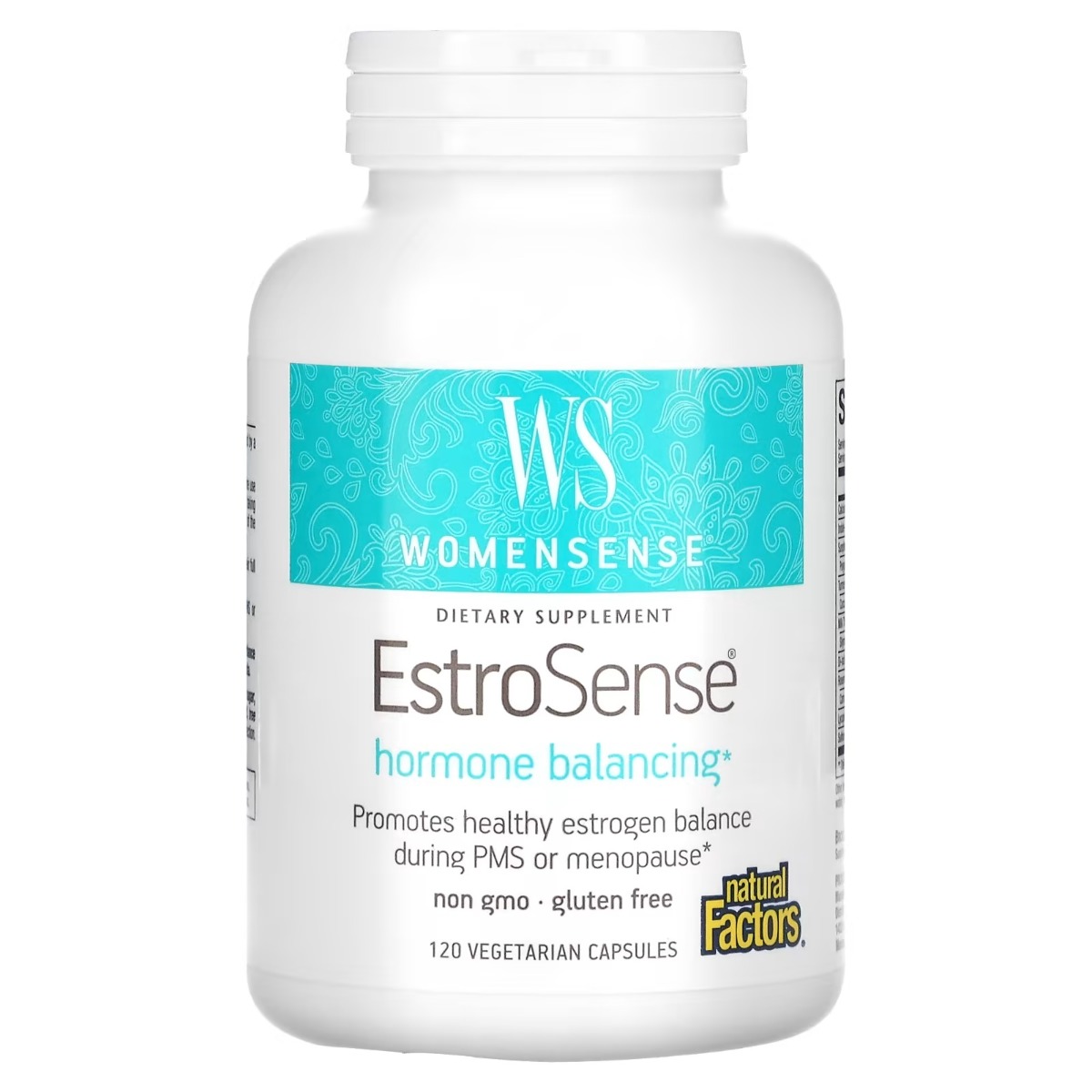 Комплекс для підтримки гормонального балансу, Natural Factors WomenSense EstroSense Hormone Balancing, 120 вегетаріанських капсул