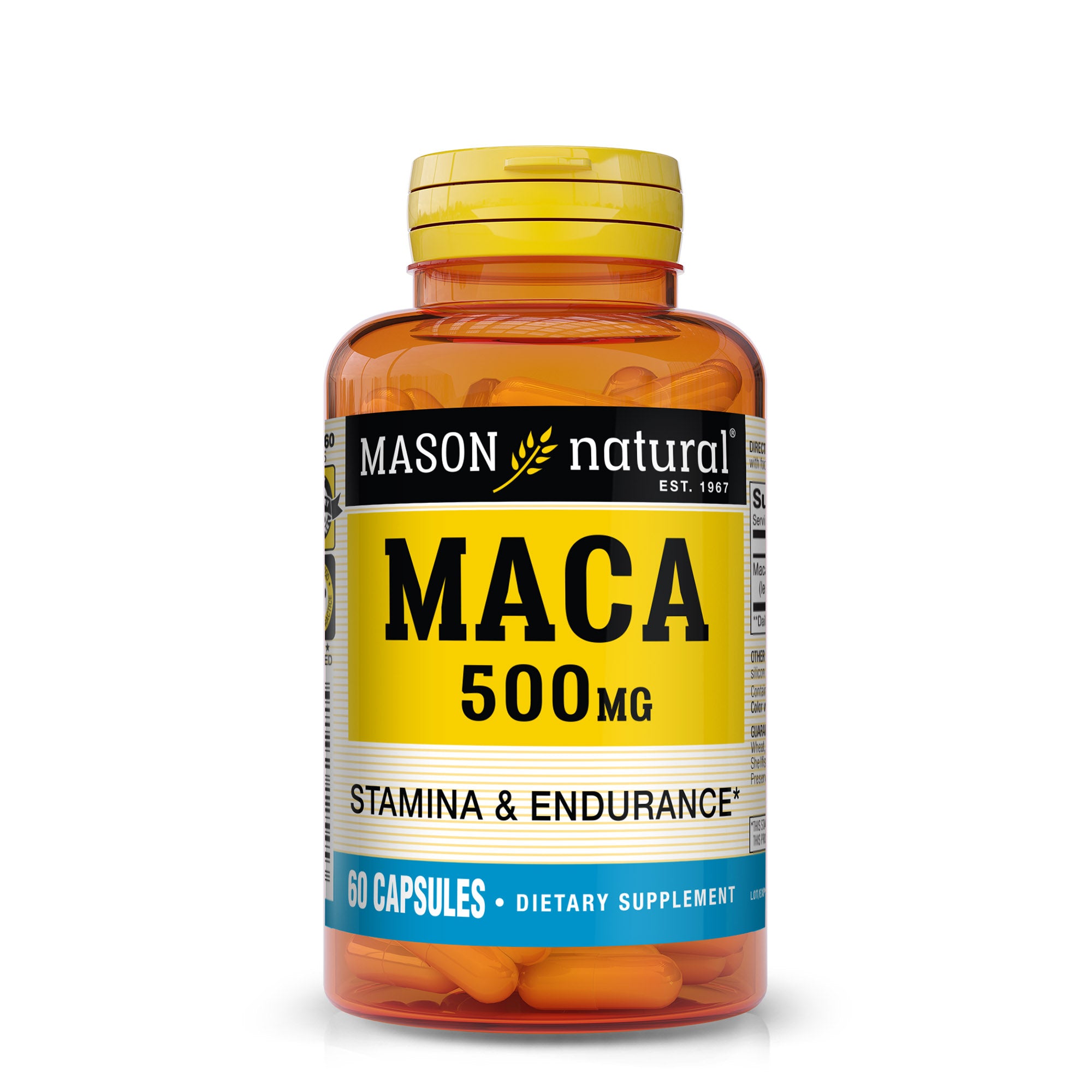 Мака, Mason Natural Maca, 500 мг, 60 капсул