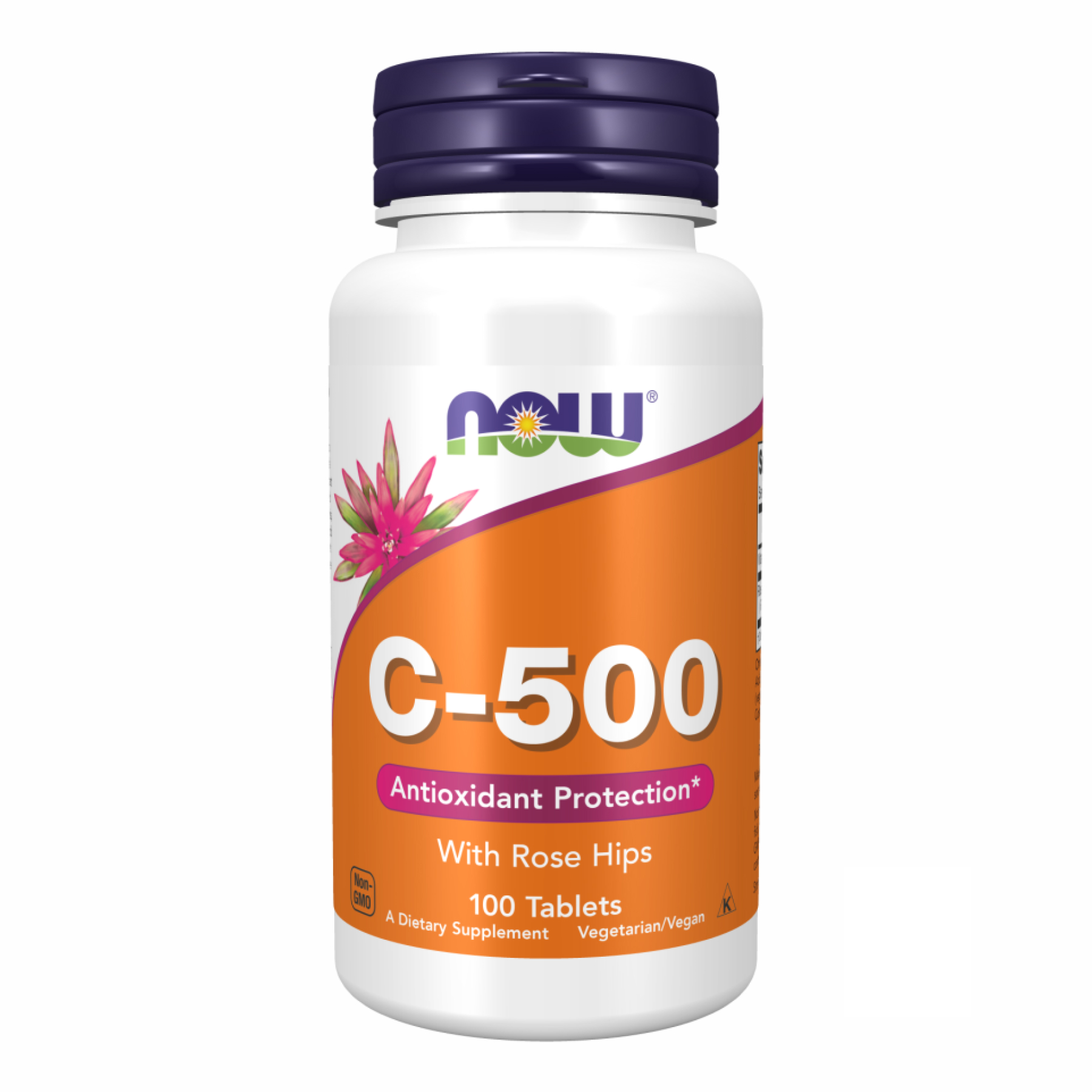 Вітамін C з шипшиною, Now Foods C-500 with Rose Hips, 500 мг, 100 таблеток