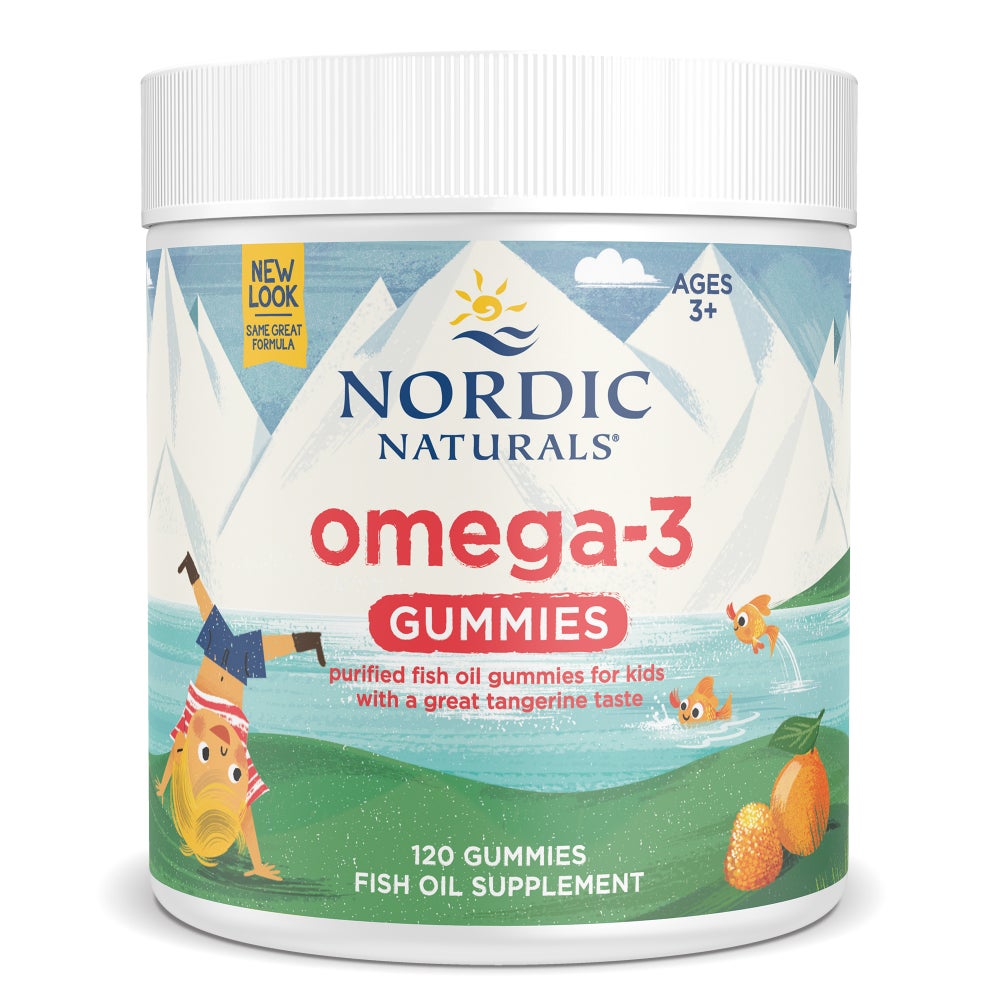 Омега-3 для дітей, Nordic Naturals Omega-3 Gummies, 82 мг, 120 жувальних цукерок (мандарин)