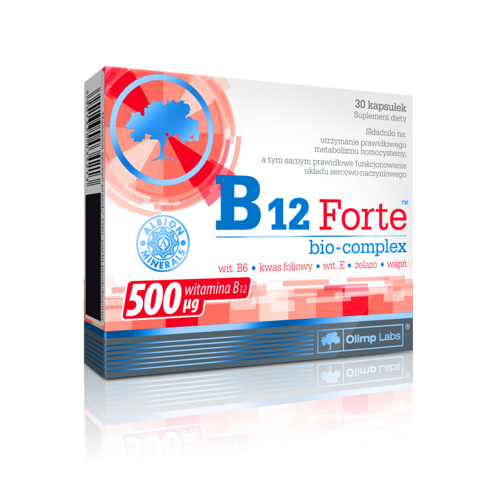 Вітамін B12 для енергії та нервової системи, Olimp Nutrition B12 Forte bio-complex, 30 капсул