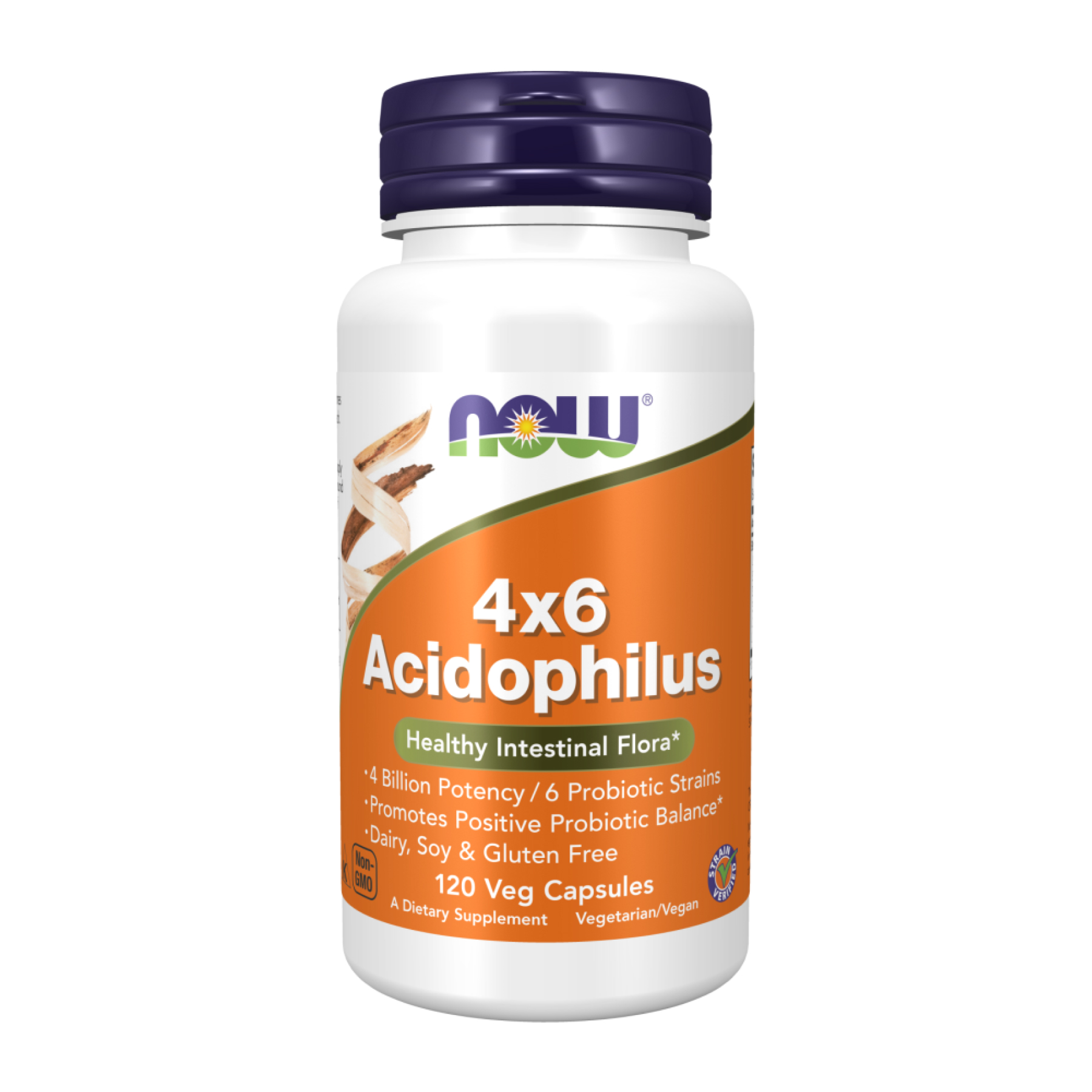 Пробіотики, Now Foods 4x6 Acidophilus, 120 вегетаріанських капсул