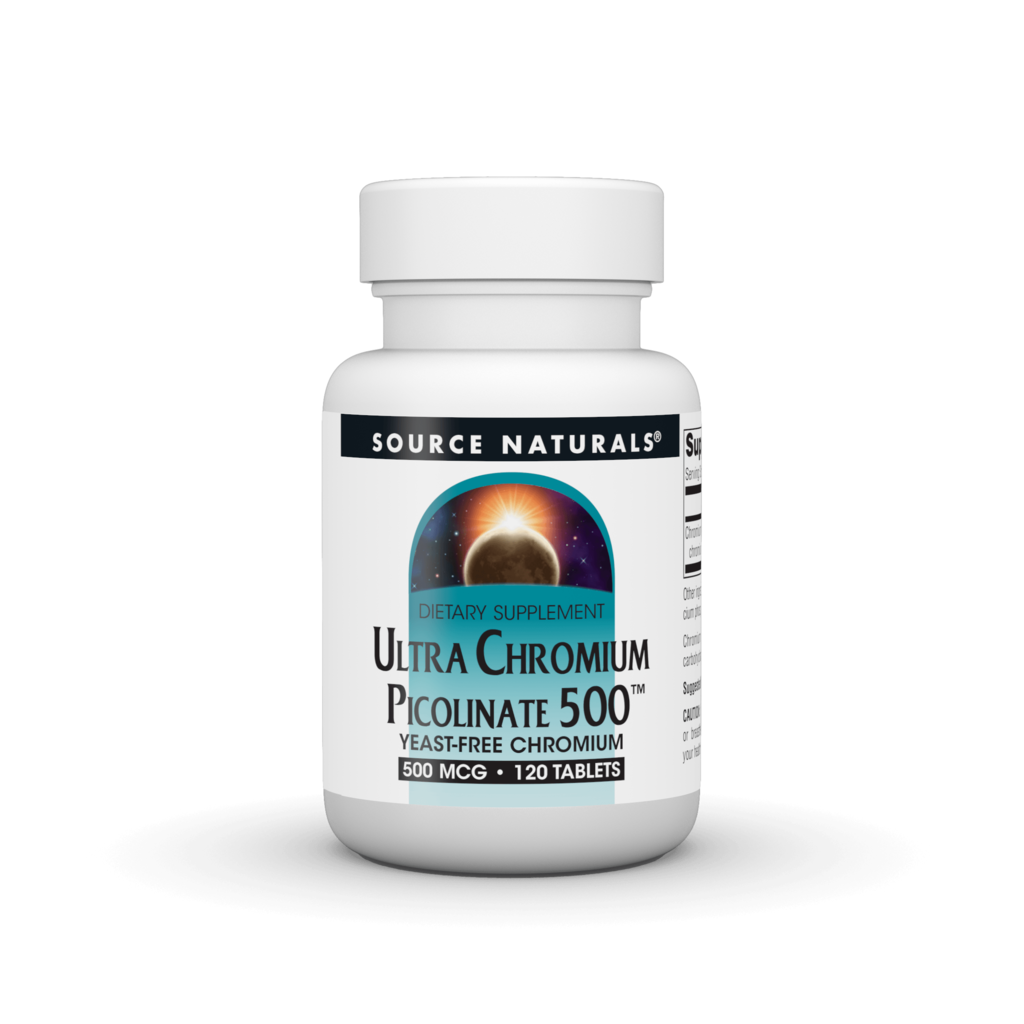 Хром піколінат, Source Naturals Ultra Chromium Picolinate, 500 мкг, 120 таблеток