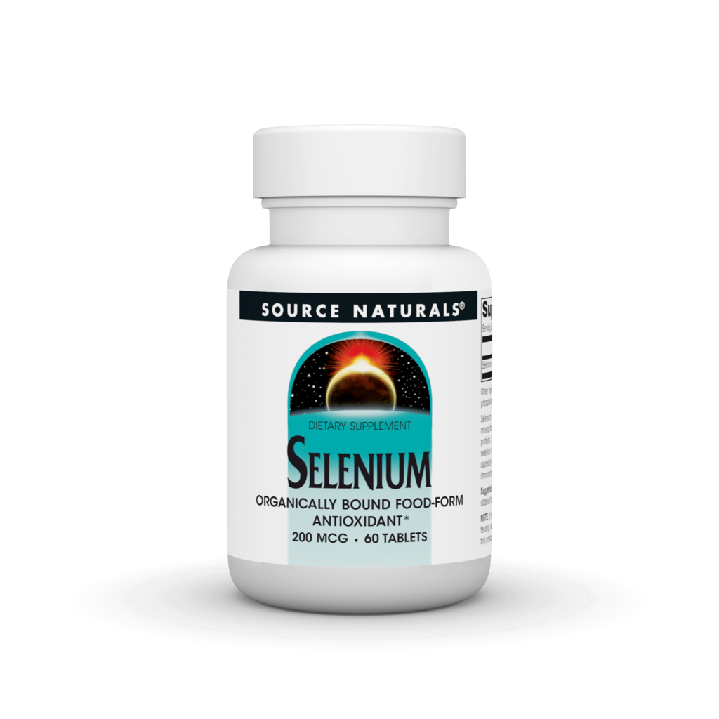 Селен, Source Naturals, 200 мкг, 60 таблеток