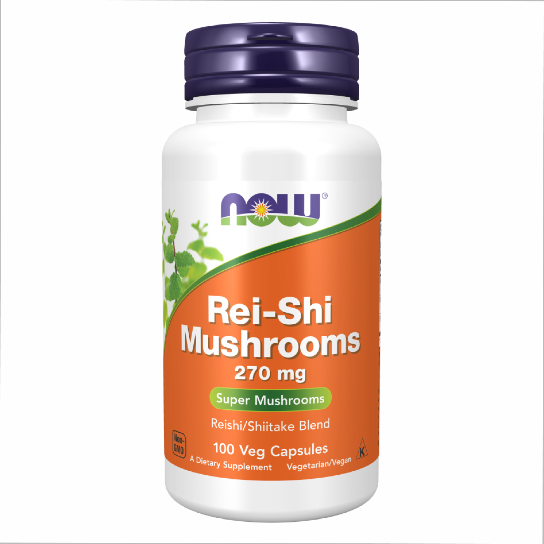 Гриби рейші, Now Foods Rei-Shi Mushrooms, 270 мг, 100 вегетаріанських капсул