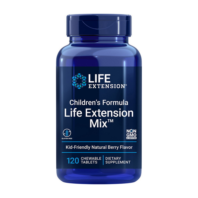 Мультивітаміни для дітей, Life Extension Children's Formula Life Extension Mix, 120 жувальних таблеток (Ягода)