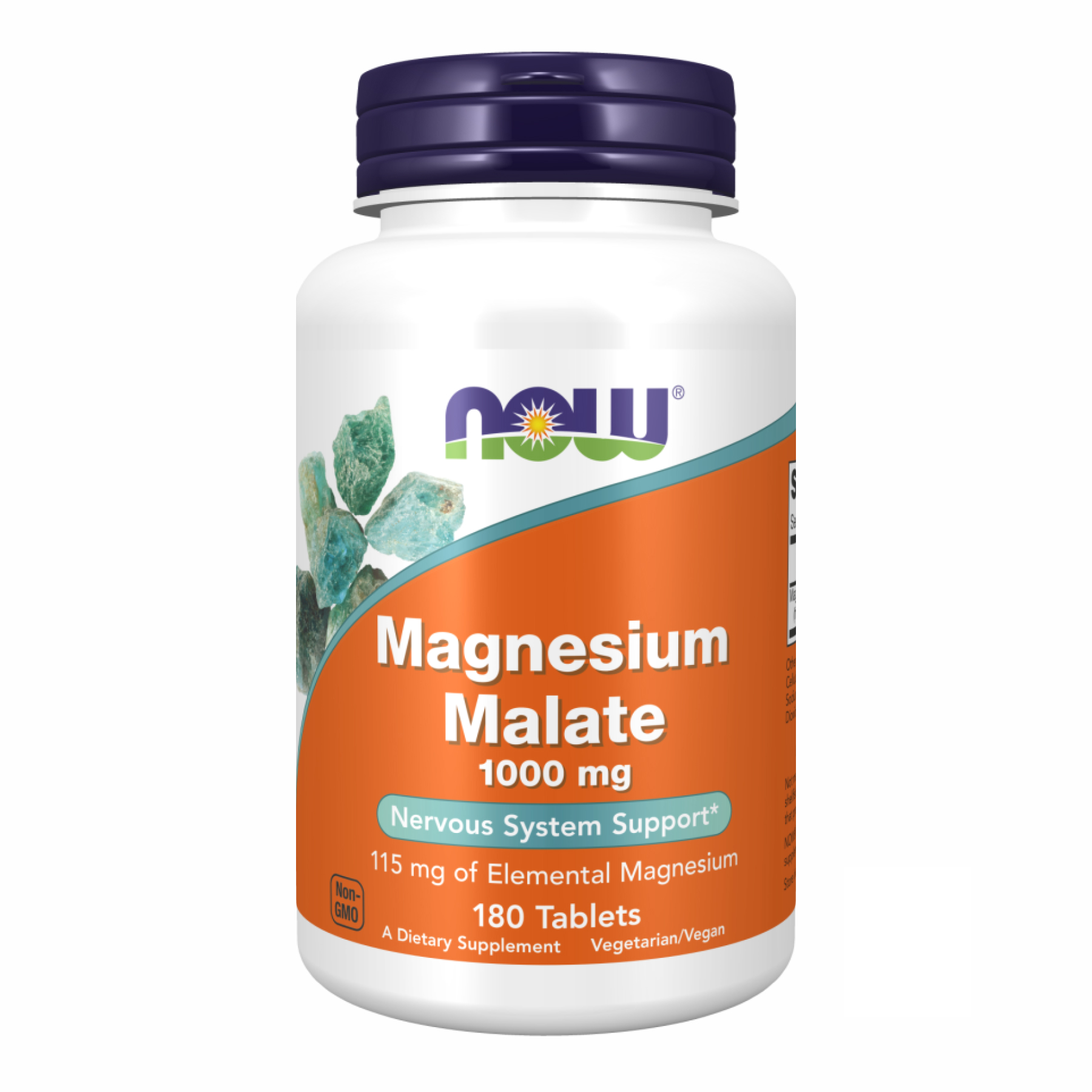 Магній малат, Now Foods Magnesium Malate, 1000 мг, 180 таблеток
