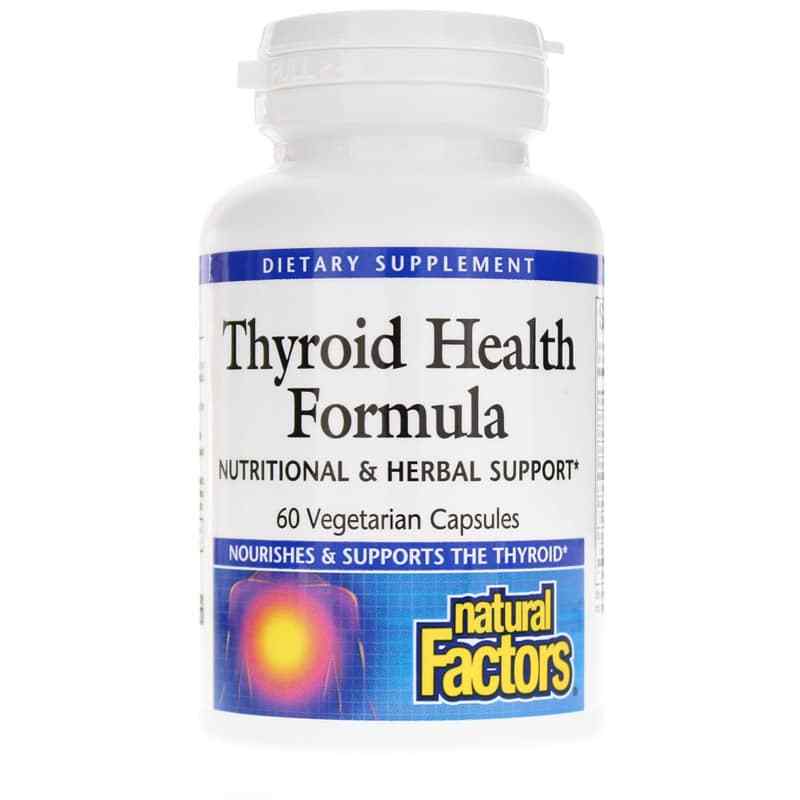 Здоров'я щитовидної залози, Thyroid Health Formula, Natural Factors, 60 вегетаріанських капсул
