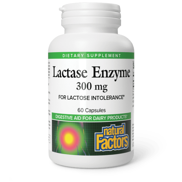 Ензим лактази для травлення, Natural Factors Lactase Enzyme, 60 капсул
