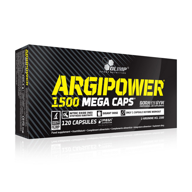 Амінокислота аргінін, Olimp Nutrition Argi Power, 1500 мг, 120 капсул