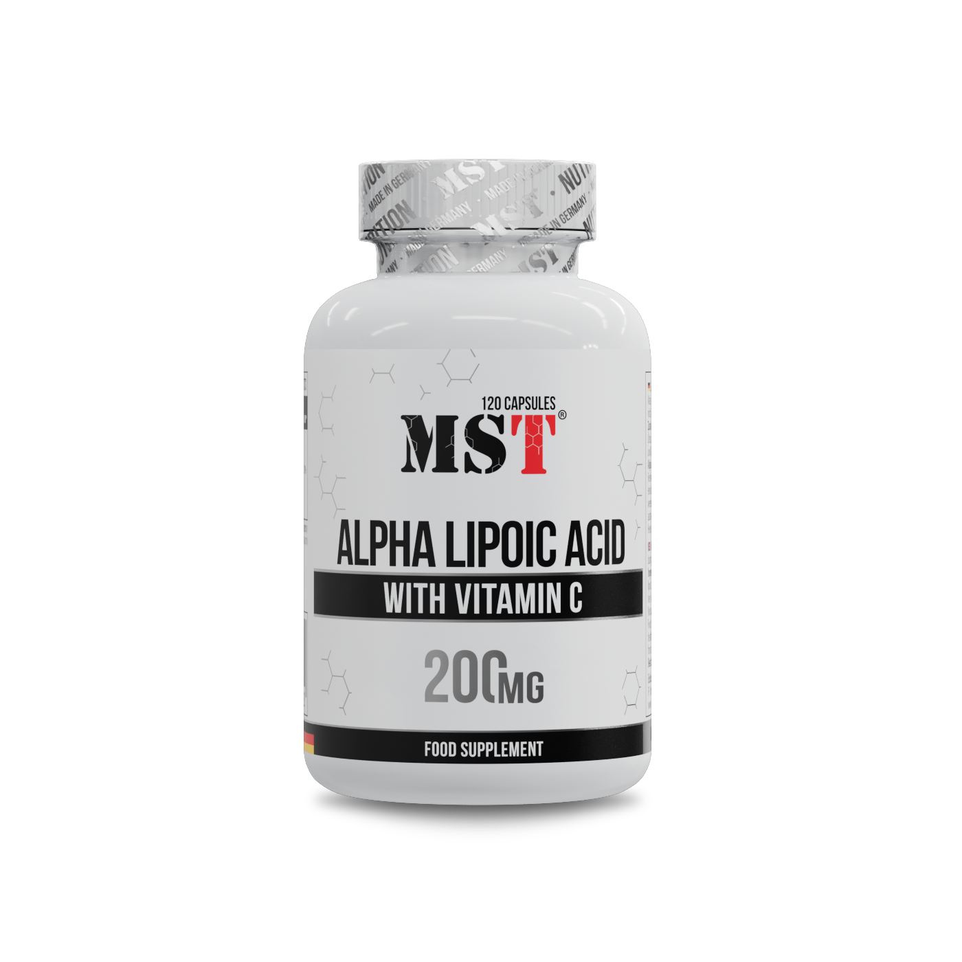 Альфа-ліпоєва кислота з вітаміном С, MST Alpha Lipoic Acid with Vitamin C 200 mg, 120 капсул