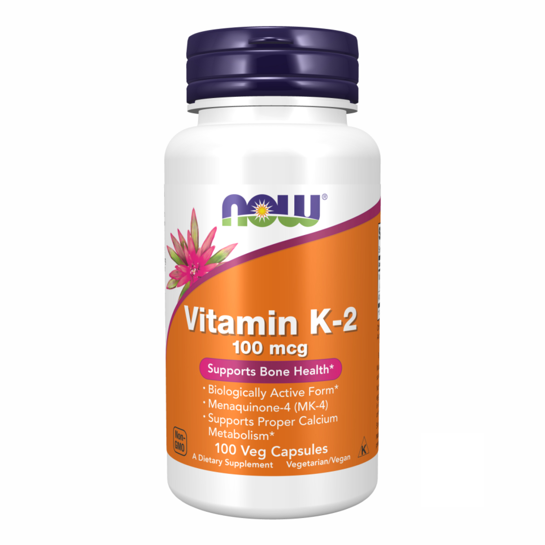 Вітамін К-2, Now Foods Vitamin K-2, 100 мкг, 100 вегетаріанських капсул