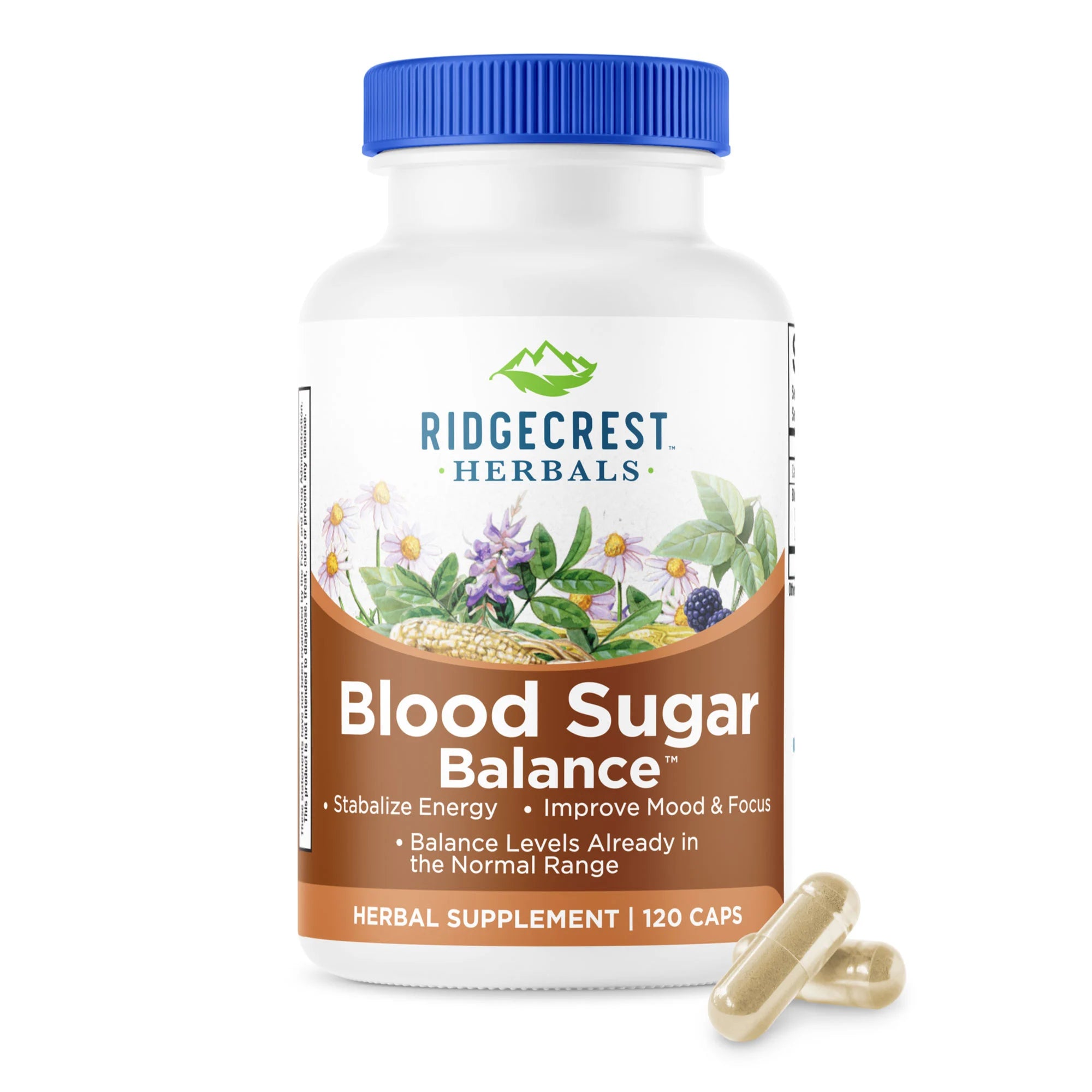 Комплекс для нормалізації цукру в крові, Ridgecrest Herbals Blood Sugar Balance, 120 м'яких капсул