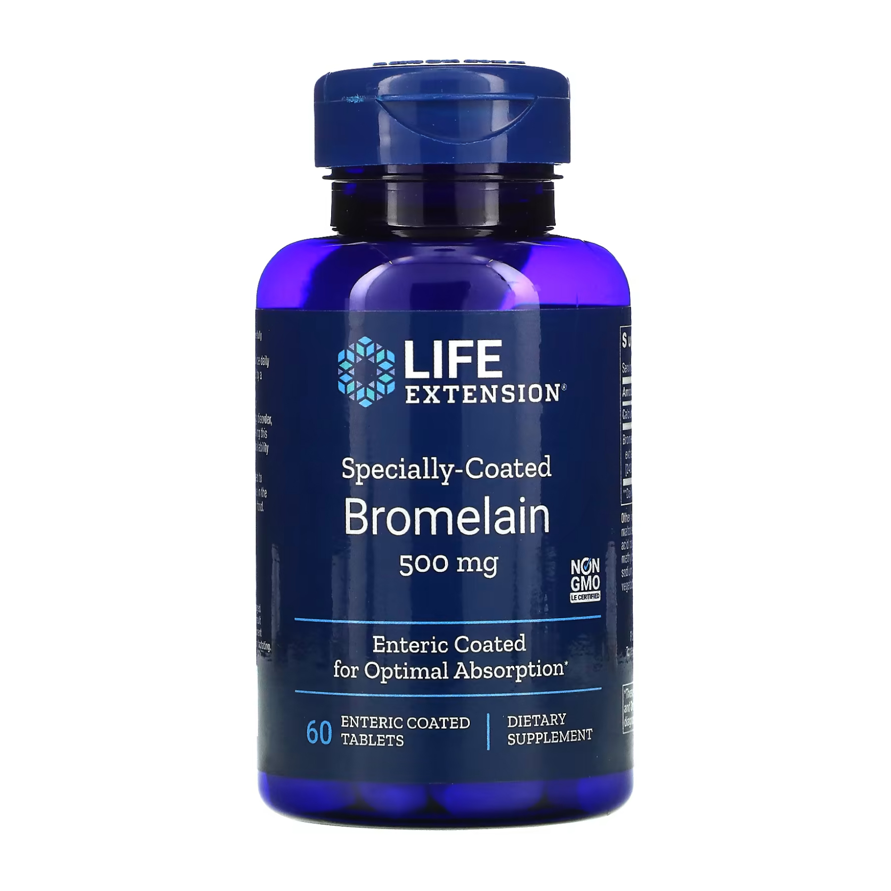 Бромелайн у кишковорозчинній оболонці, Life Extension Specially-Coated Bromelain, 500 мг, 60 таблеток