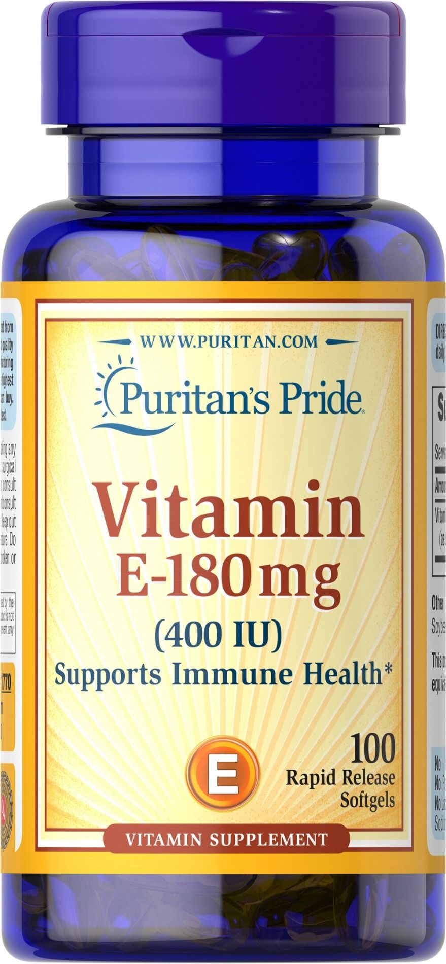 Puritan's Pride Vitamin E-400 IU (100 softgels)