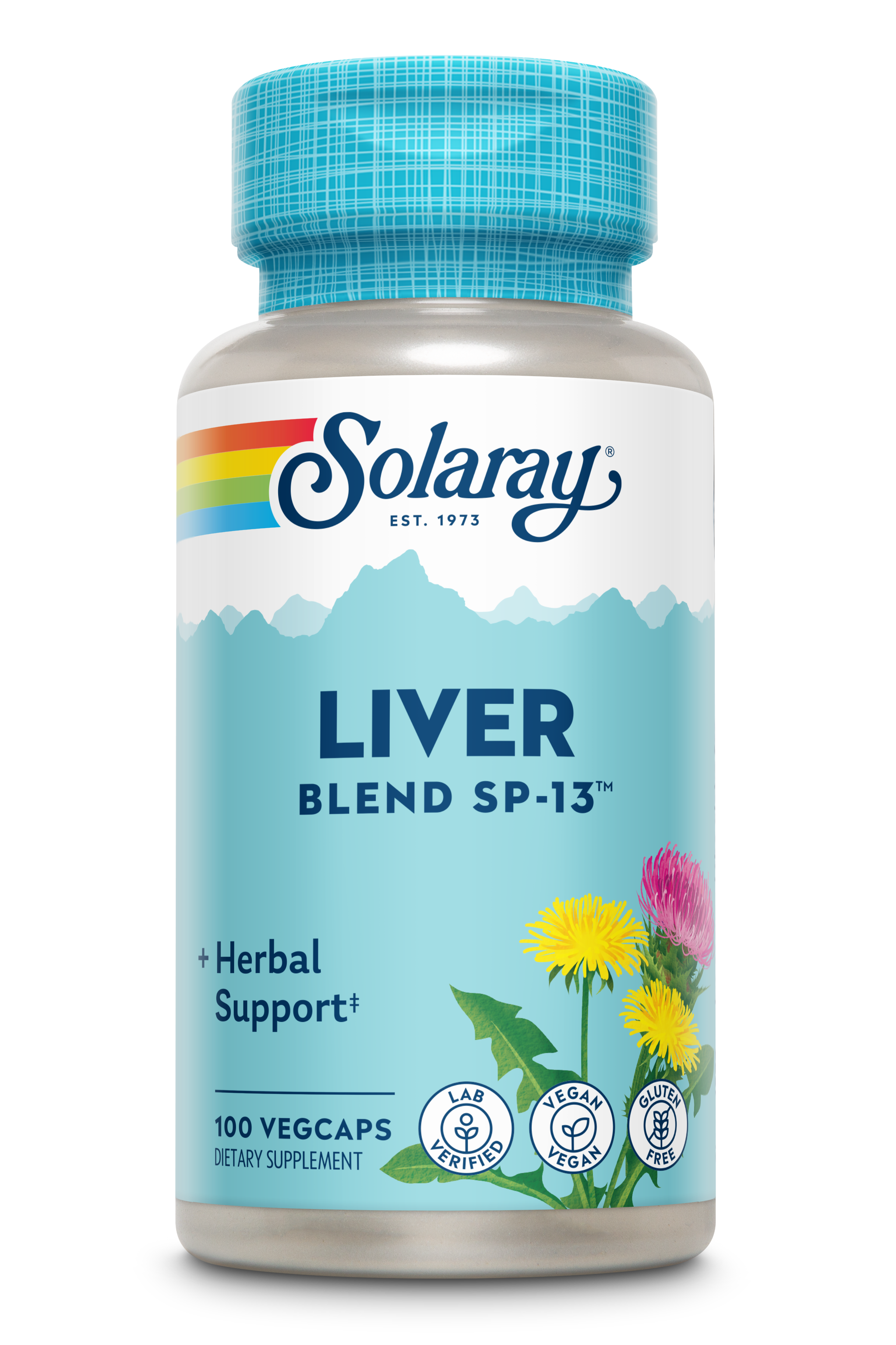 Комплекс для підтримки печінки, Solaray Liver Blend SP-13, 100 вегетаріанських капсул