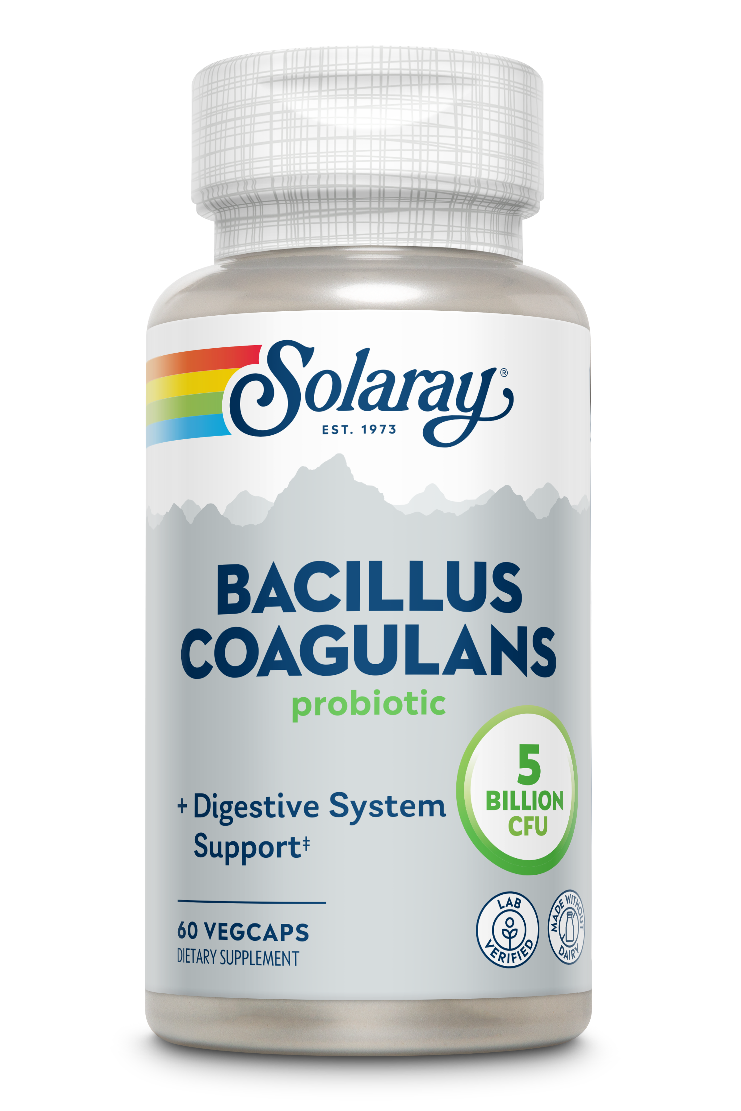 Пробіотик для здоров'я травлення, Solaray Bacillus Coagulans 5 Billion CFU, 60 вегетаріанських капсул