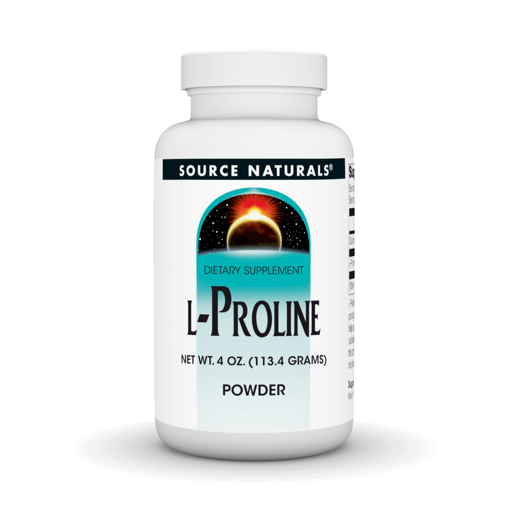 Пролін, Source Naturals L-Proline Powder, 113,4 г