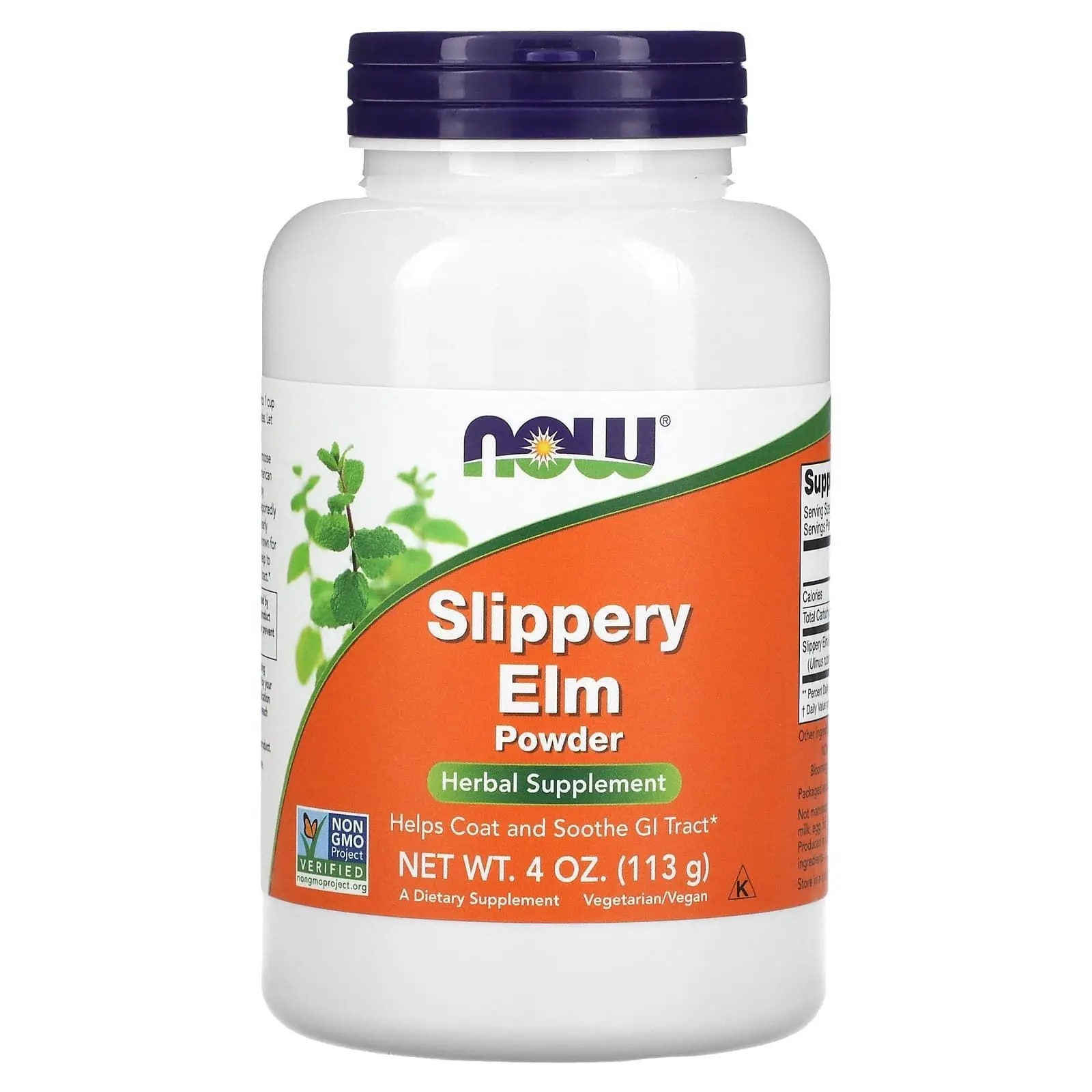 Порошок кори слизького в'яза, Now Foods Slippery Elm Powder, 113 г