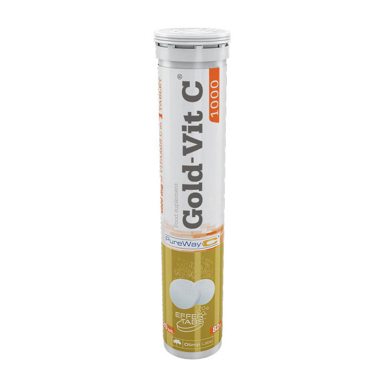 Вітамін C, Olimp Nutrition Gold-Vit C 1000, 20 таблеток (Лимон)