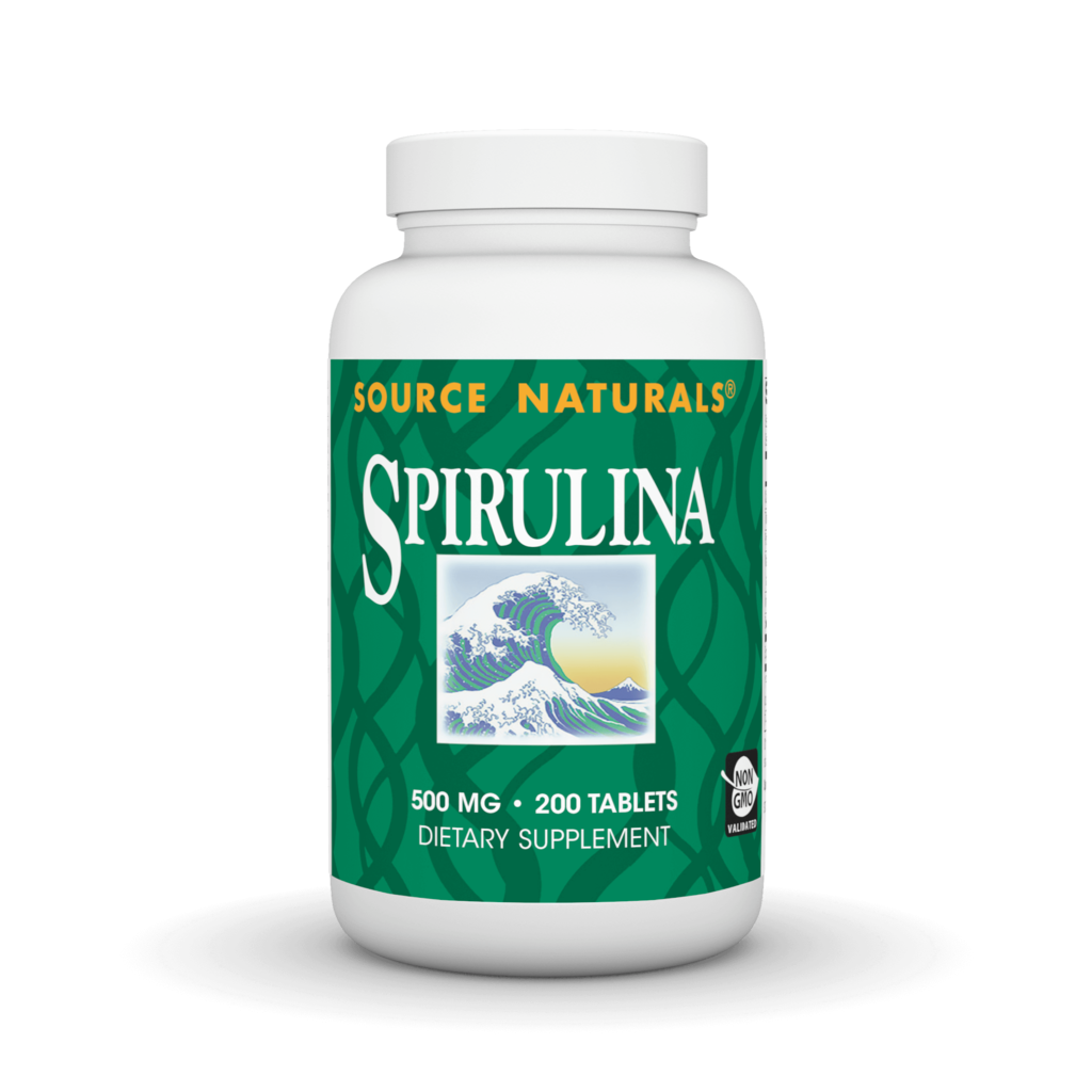 Спіруліна, Source Naturals Spirulina, 500 мг, 200 таблеток