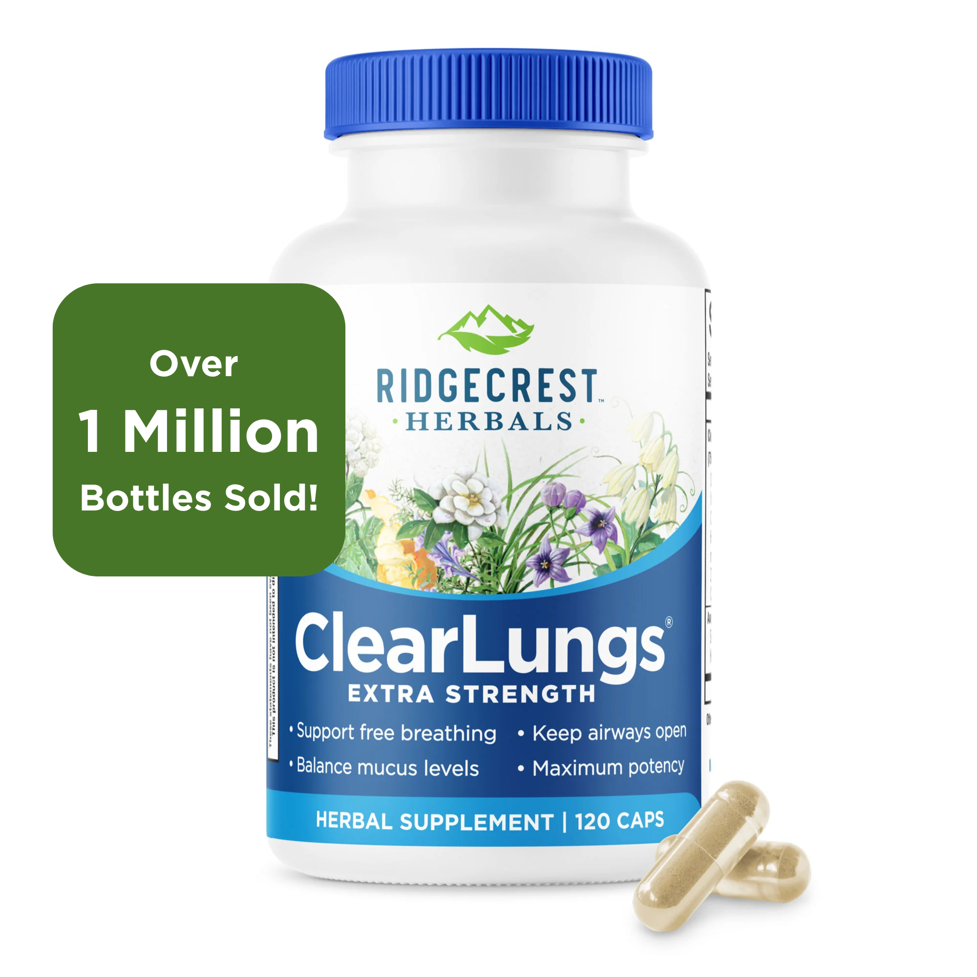 Комплекс для підтримки легенів, екстра сила, Ridgecrest Herbals Clear Lungs Extra Strength, 120 м'яких капсул