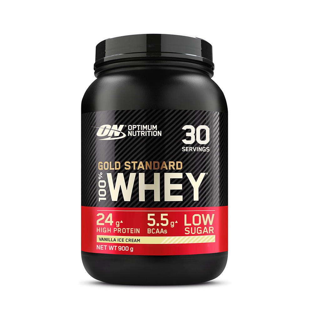 Сывороточный протеин изолят, Optimum Nutrition 100% Whey Gold Standard, 909 г (Ванильное мороженое)