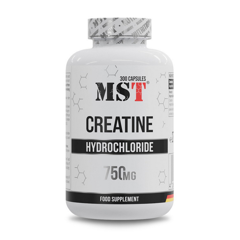 Креатин гідрохлорид, MST Creatine Hydrochloride, 750 мг, 300 капсул
