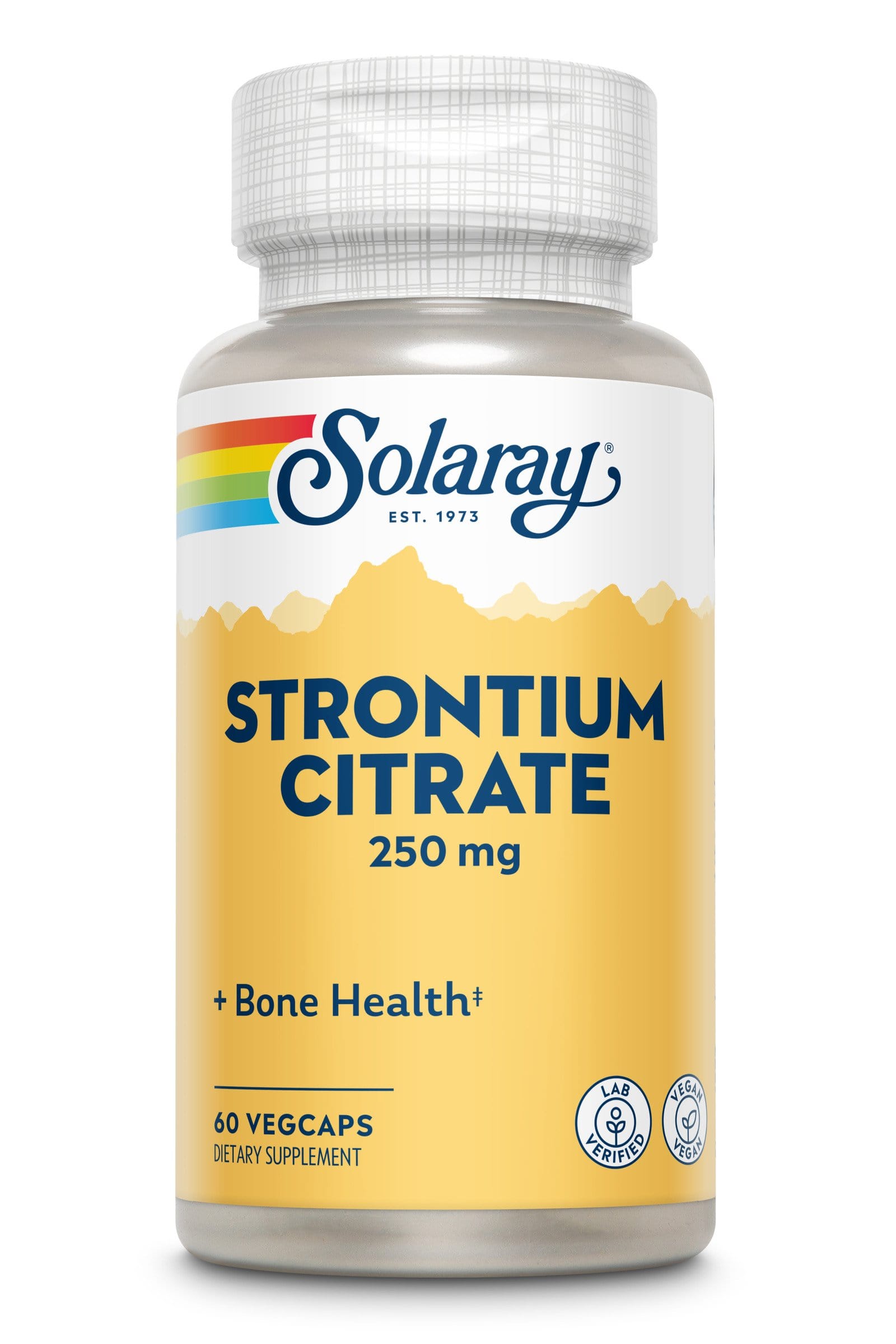 Цитрат стронцію, Solaray Strontium Citrate, 250 мг, 60 вегетаріанських капсул