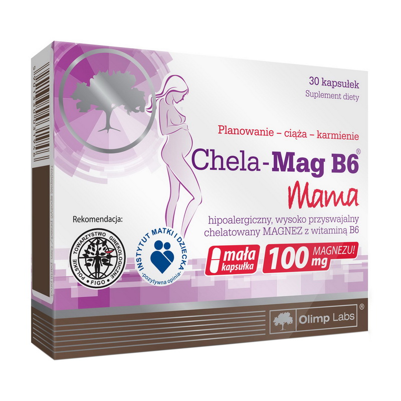 Магній для вагітних, Olimp Nutrition Chela-Mag B6 Mama, 30 капсул