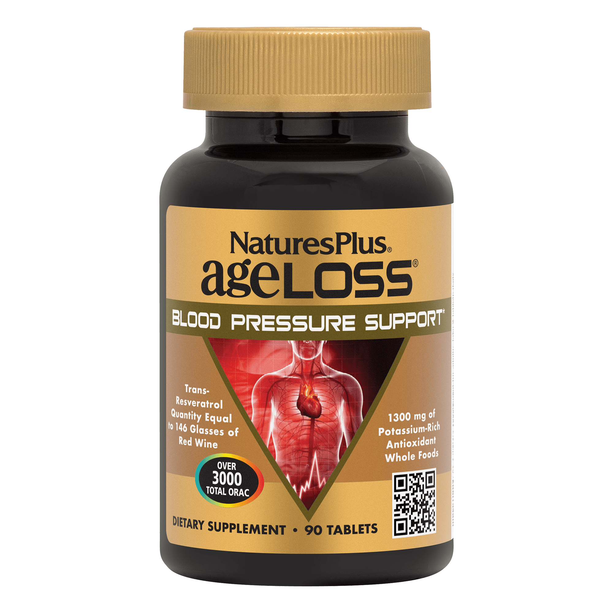 Підтримка кров'яного тиску, Natures Plus Ageloss Blood Pressure, 90 таблеток