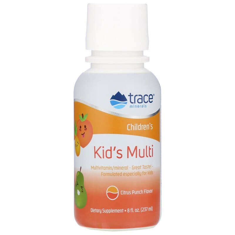 Вітамінно-мінеральний комплекс для дітей, Trace Minerals Research Kid's Multi, 237 мл (Цитрусовий пунш)
