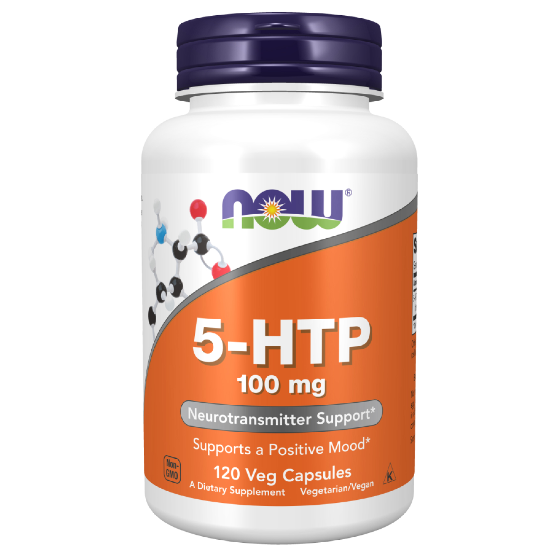 5-HTP (5-гідрокситриптофан), Now Foods 5-HTP, 100 мг, 120 вегетаріанських капсул