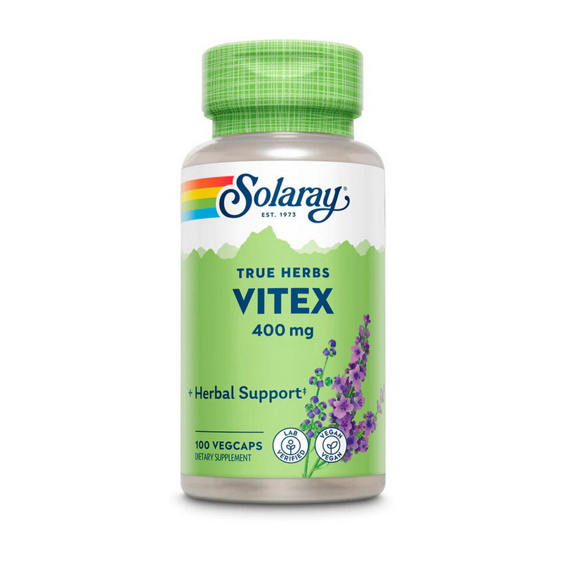 Витекс, Solaray Vitex 400 mg, 100 вегетарианских капсул