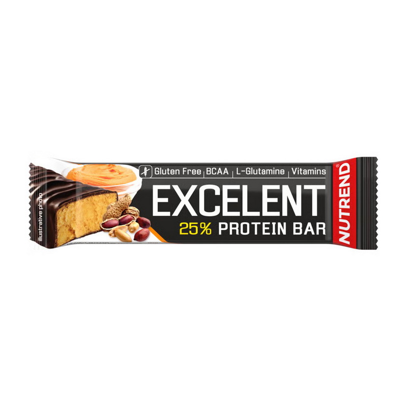 Протеїновий батончик, Nutrend Excelent Protein Bar, 85 г (Арахісова паста)
